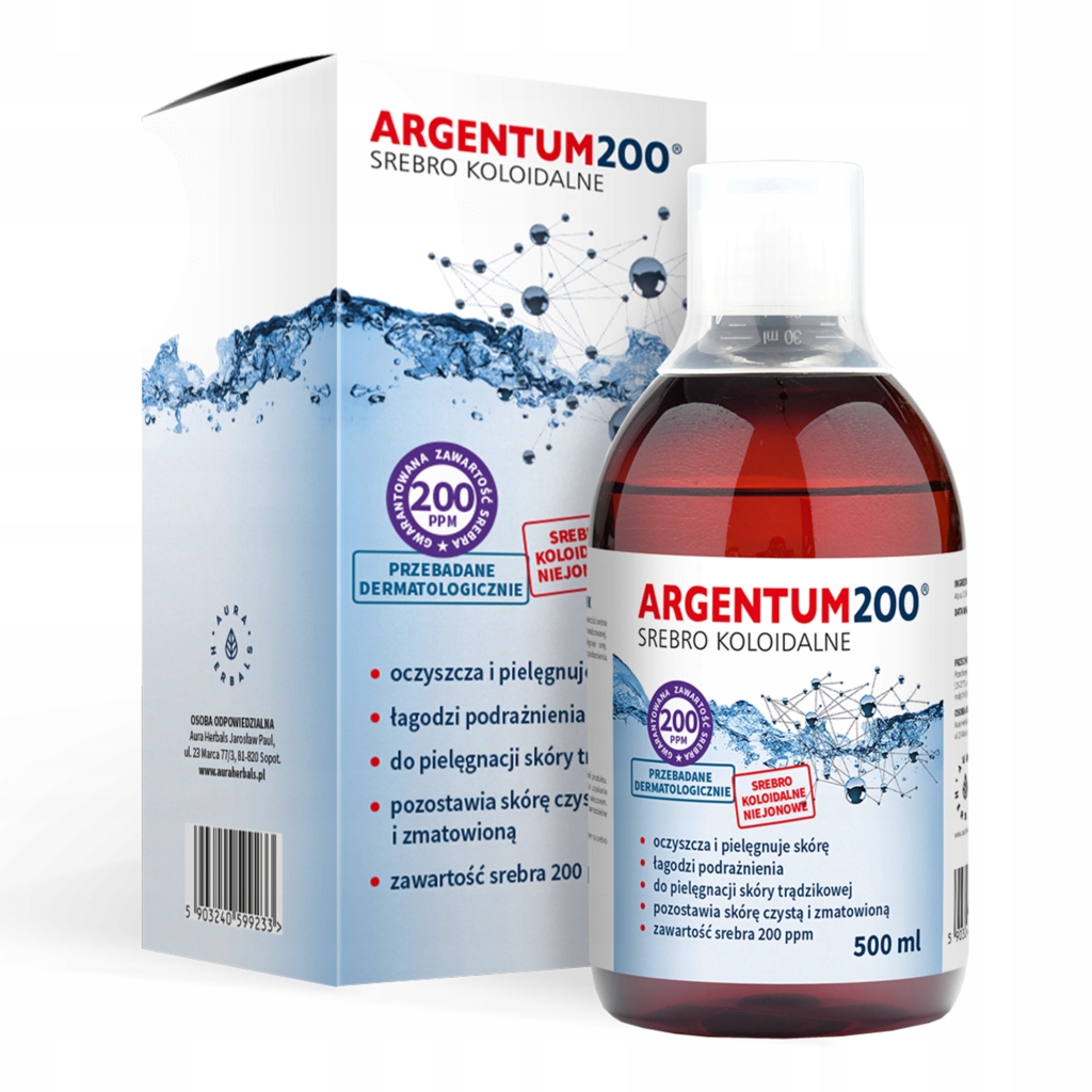 

Aura Srebro Koloidalne 200 ppm Argentum 200 500 ml