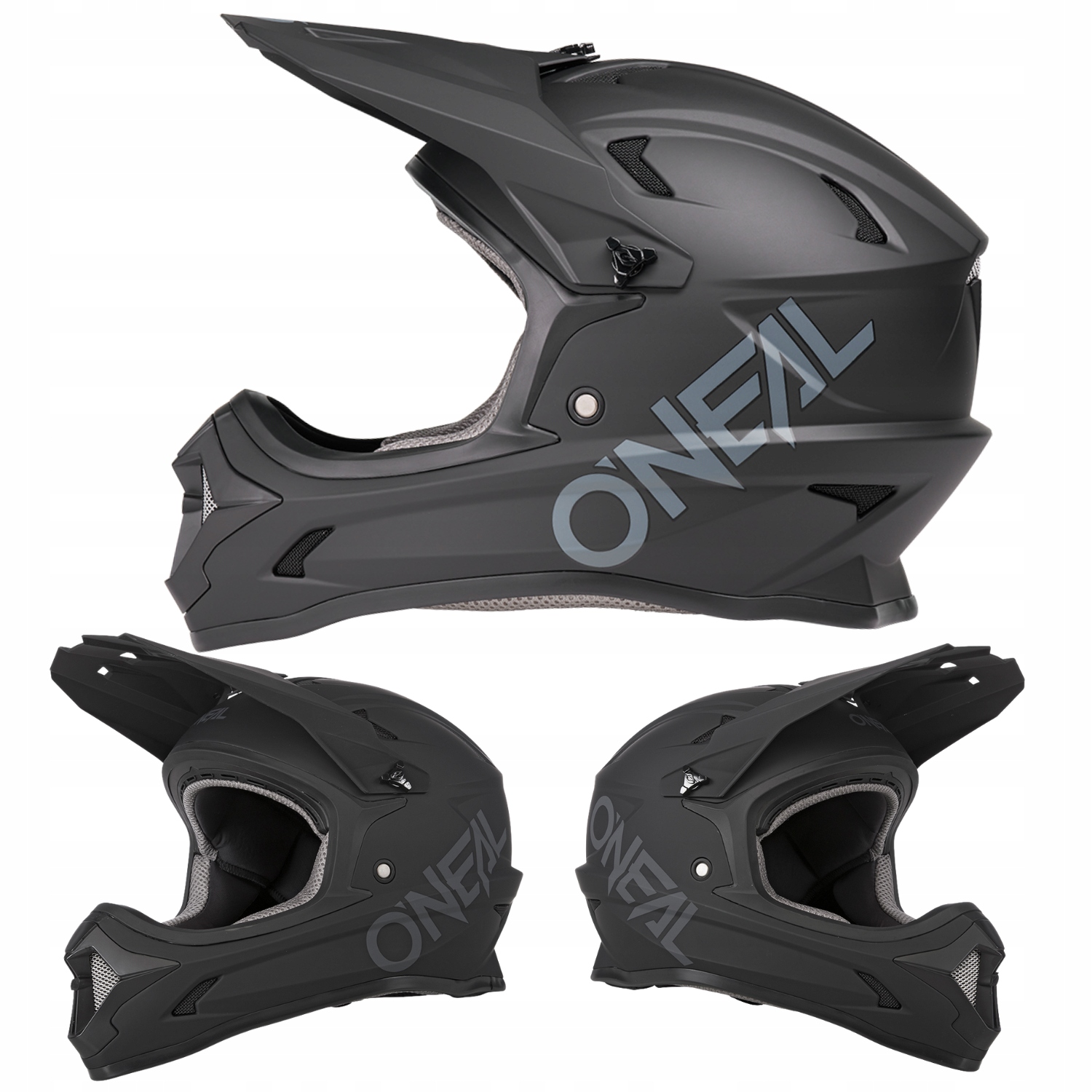 Kask rowerowy dziecięcy Mtb Dh Enduro O'neal Sonus Solid Black r. Xs