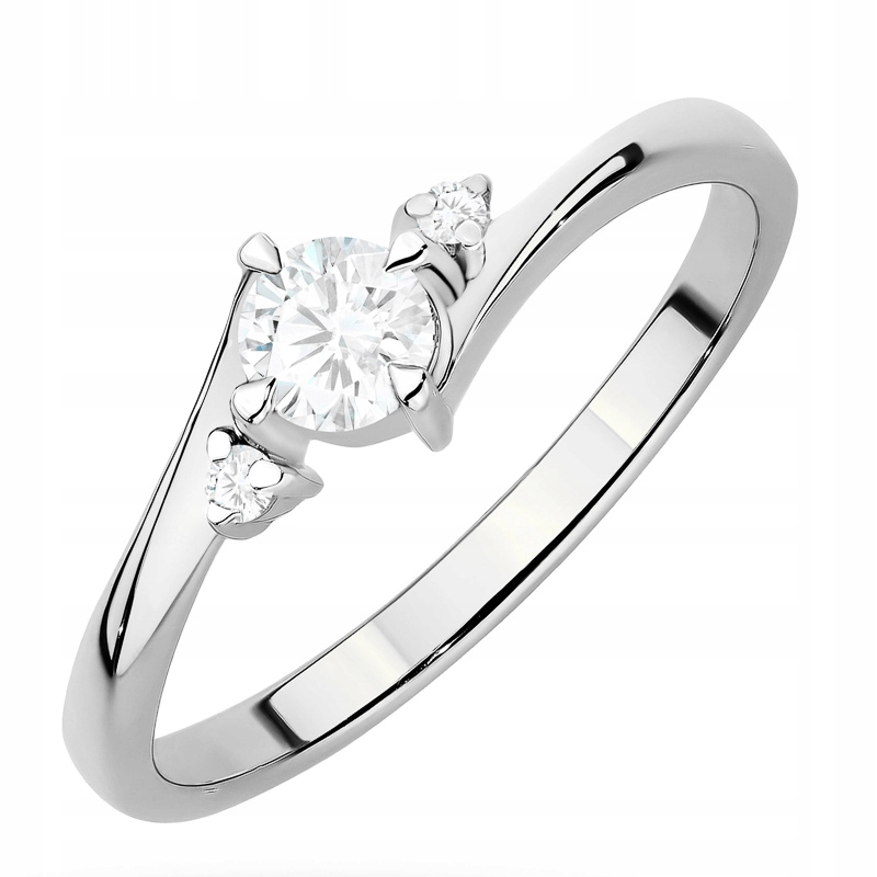 Zlatý Prstýnek pr. 585 14k Laboratorní diamanty 0,27ct