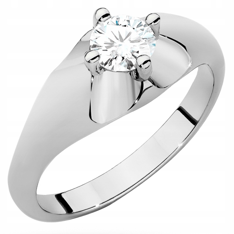 Zlatý Prstýnek pr. 585 s Briliantem 0,50 ct 14k