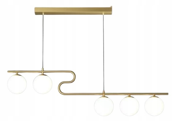 Závesná stropná lampa Eliza Zlatá|120|100|5|sklenené gule