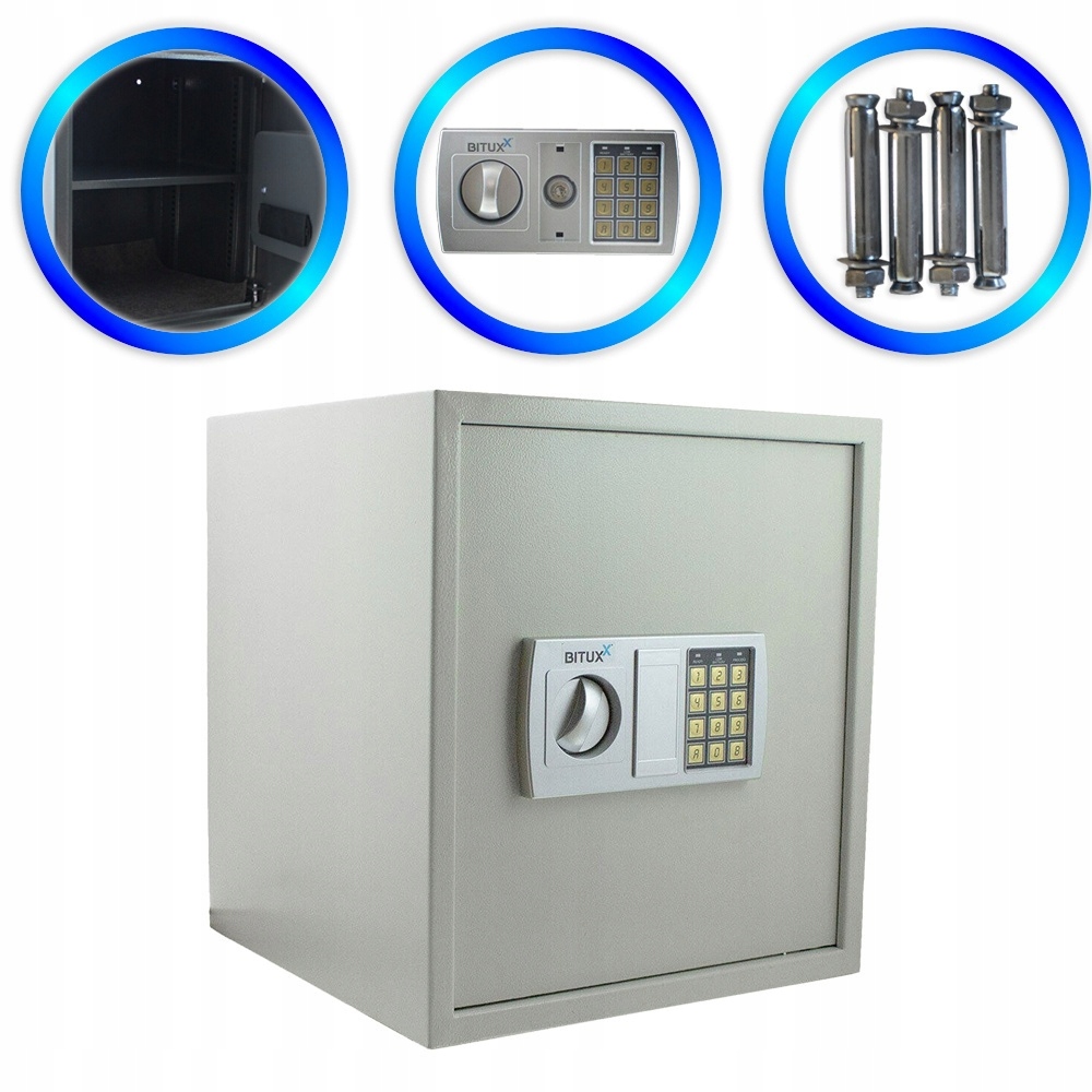 Sejf/Szafa Pancerna do biura Domu Firmy z zamkiem elektronicznym na szyfr 4