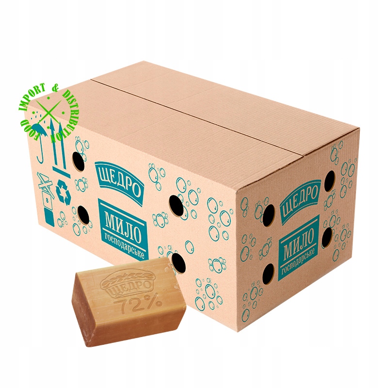 Naturalne Szare Mydło gospodarcze "Szczedro" 72% w kostce 64 x 150g Karton