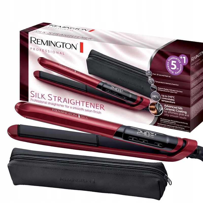 Prostownica Remington S9600 Silk Ceramic Nagrzewanie 10 sekund Przewód 3m-Zdjęcie-0
