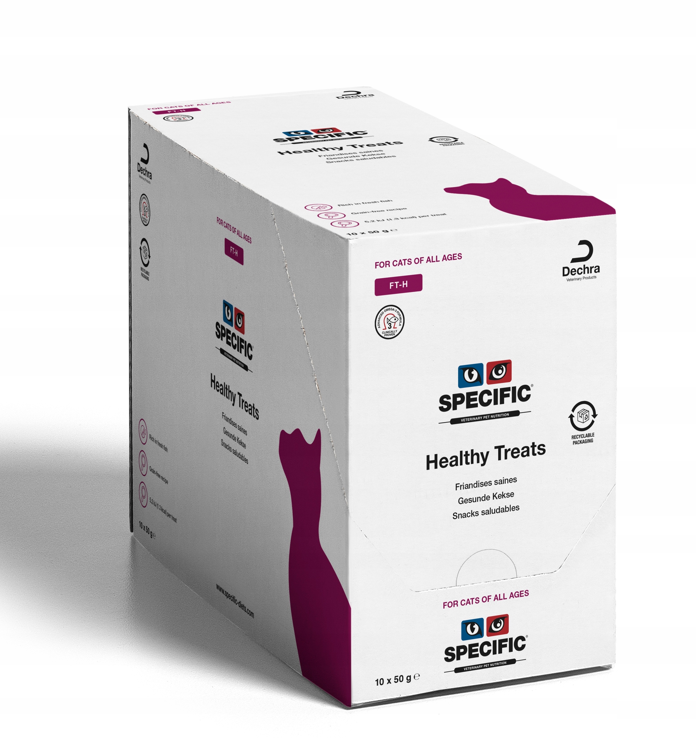 Levně Pochoutky pro kočky a koťata Ft-h Specific Healthy Treats 10 x 50 g