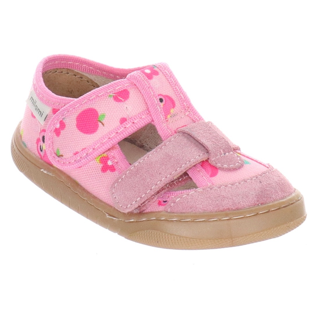Milami BF10 BR-96 Miękkie Kapcie Sandałki Barefoot Rzepy Pink Różowe R 22