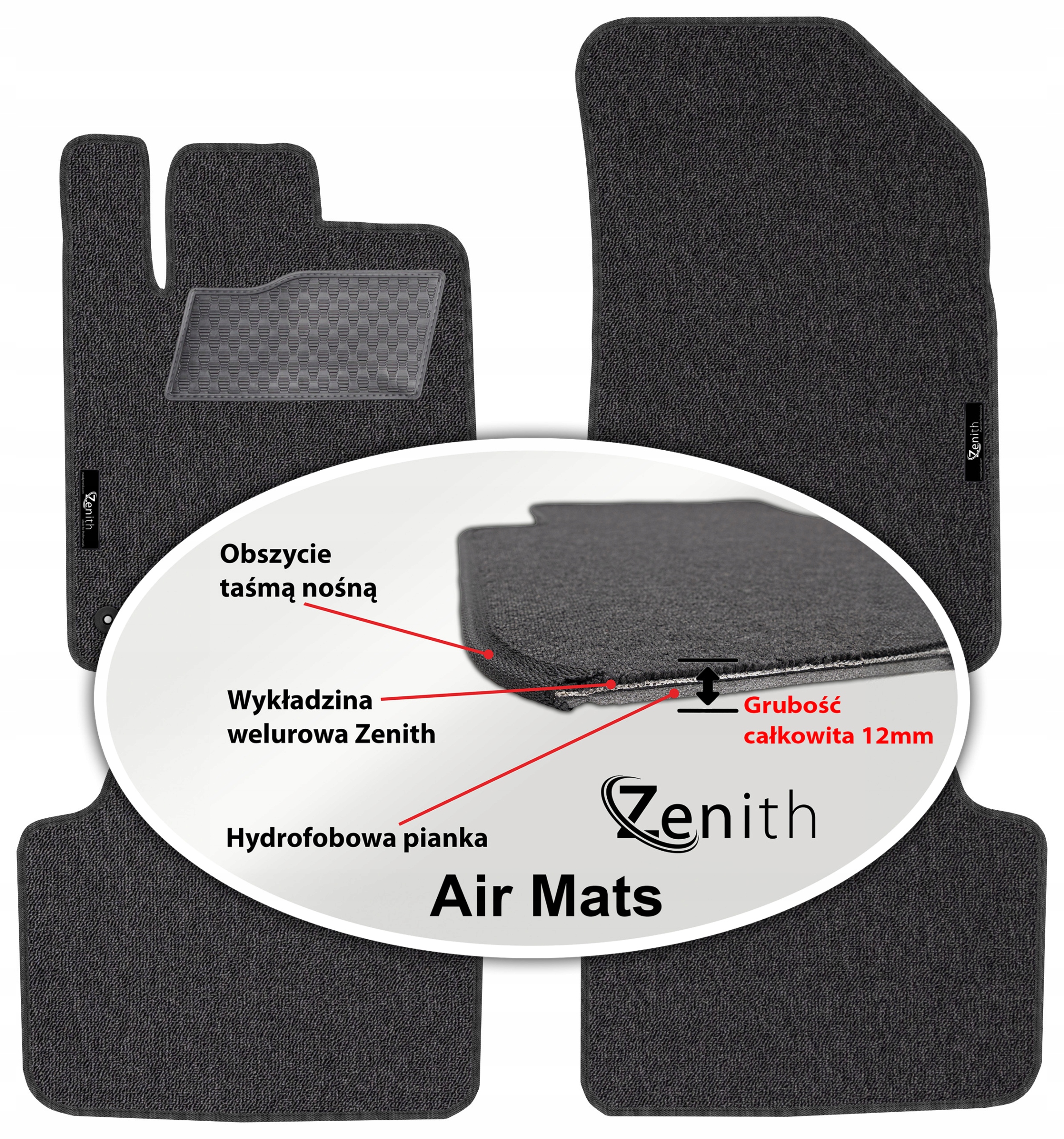 Citroen C5 I 2001-2008 Velúrové koberčeky do auta Zenith Air Mats