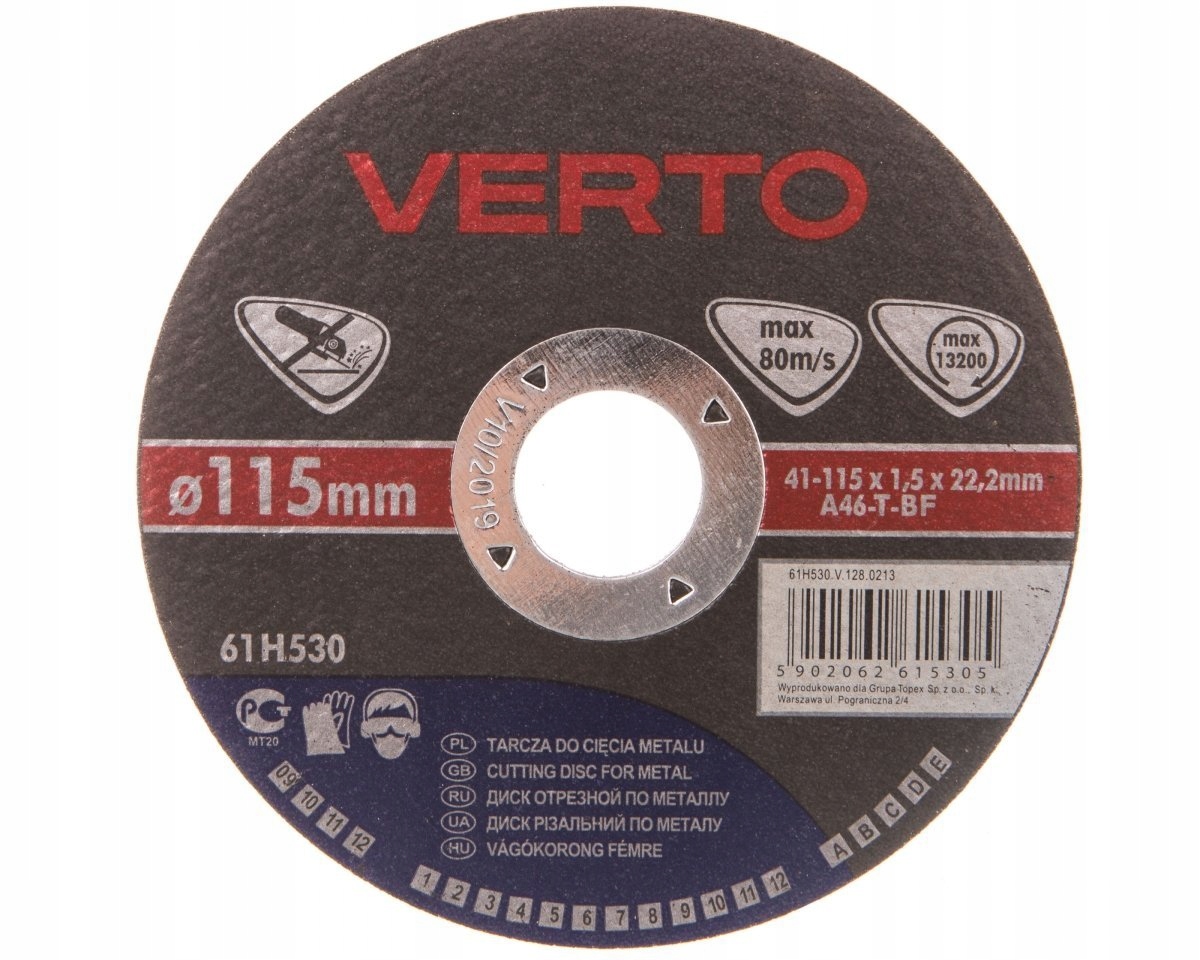 

Tarcza tnąca do metalu 115x1.5x22.2 61H530