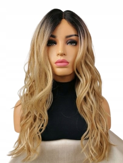 Paruka Hazel gold blonde tepelně odolná ultralehká mono part -Nessaja wigs s