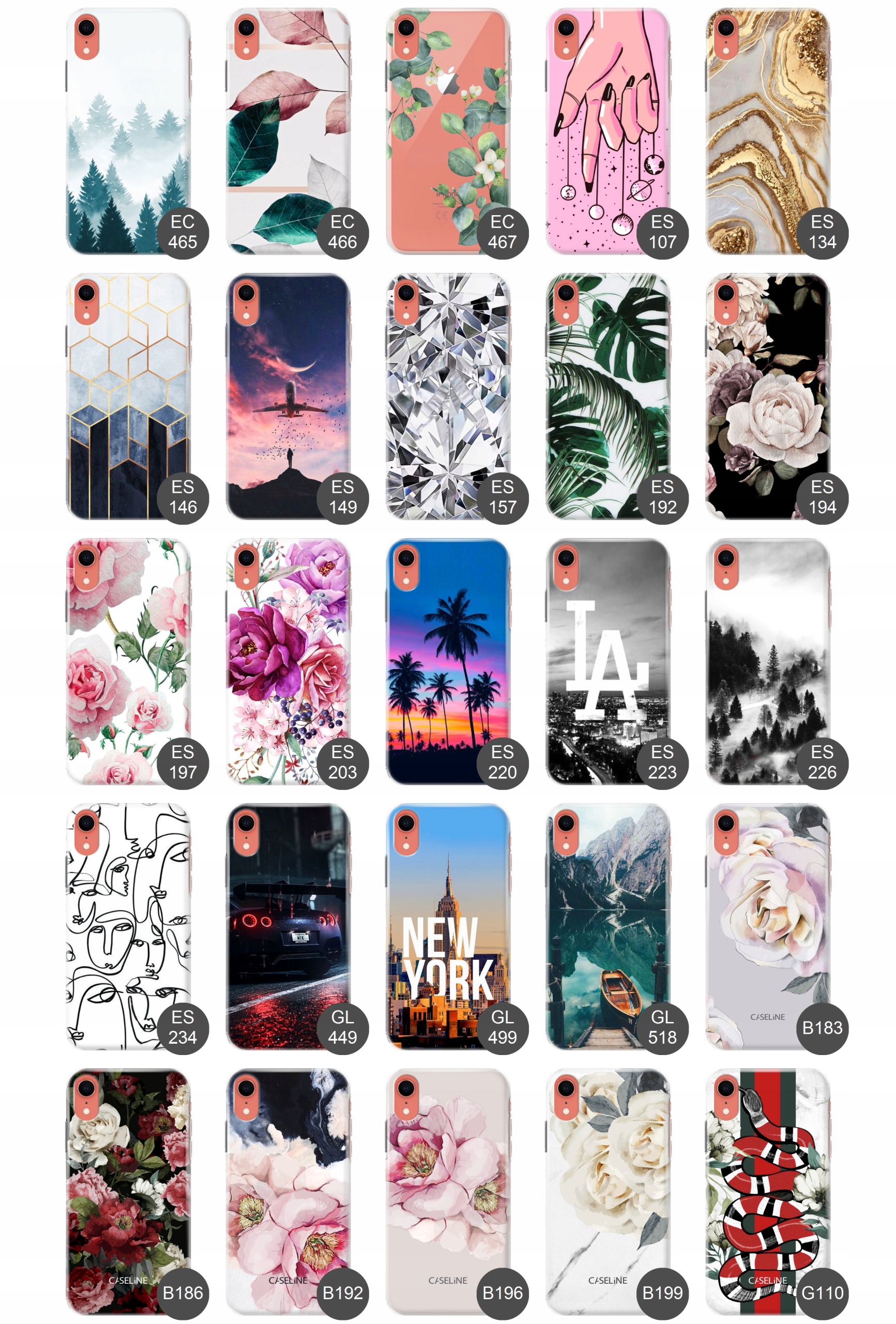 Etui wzory do iPhone XR case guma slim