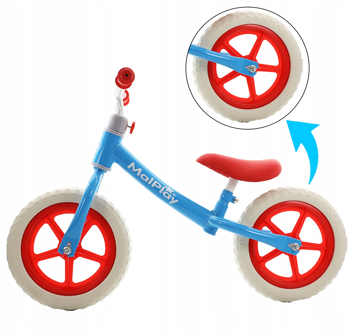 ROWEREK BIEGOWY dla dziewczynki Chłopca ROWER DZIECIĘCY KOŁA EVA 12'' Rama Stalowa