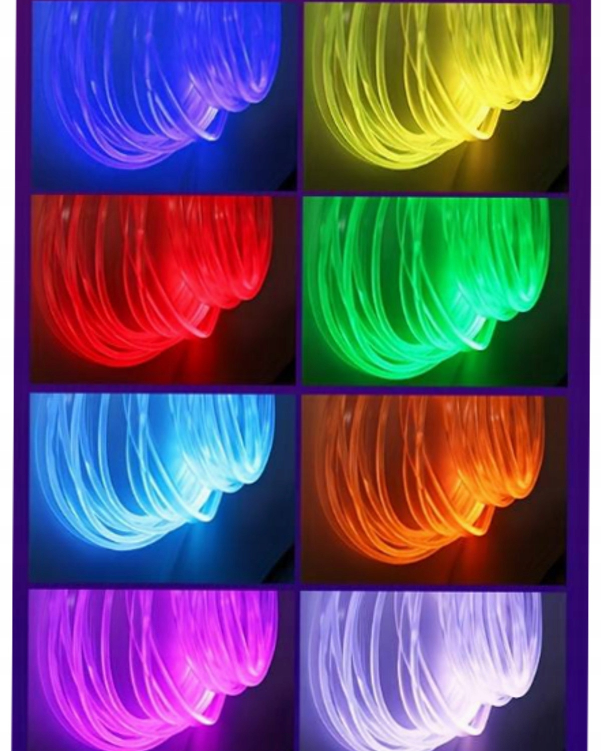 ŚWIATŁOWÓD EL WIRE RGB 7w1 OŚWIETLENIE WNĘTRZA KABINY SAMOCHODU LED USB 5m Numer katalogowy części RGB-5M-V2
