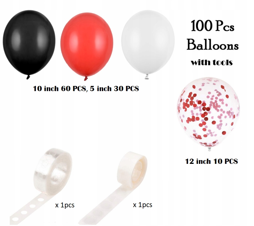 Набор воздушных шаров гирлянды для украшения 100 шт.