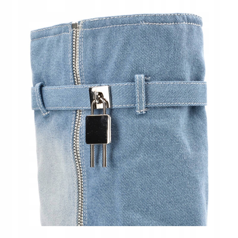 Niebieskie Kozaki Gallevani Jeansowe Obuwie Damskie Kod producenta 20-CD Blue Jeans