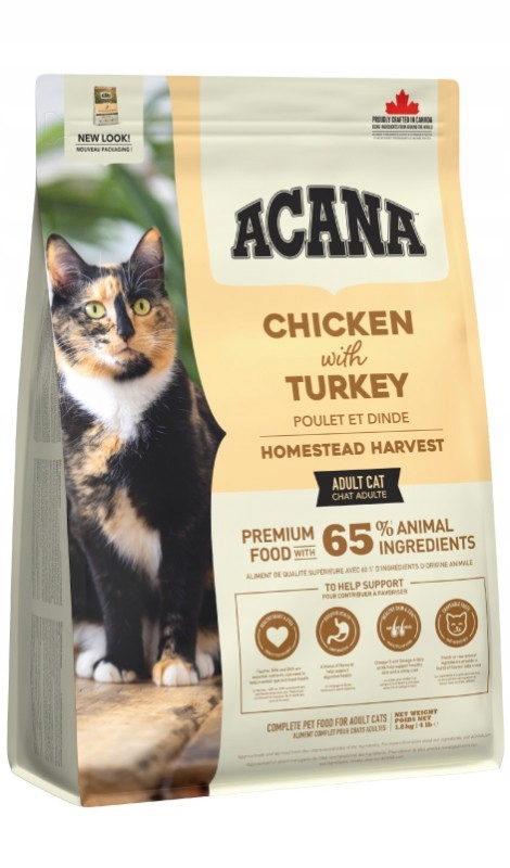Acana Homestead Harvest Cat lekkostrawna karma dla kota 1,8 kg