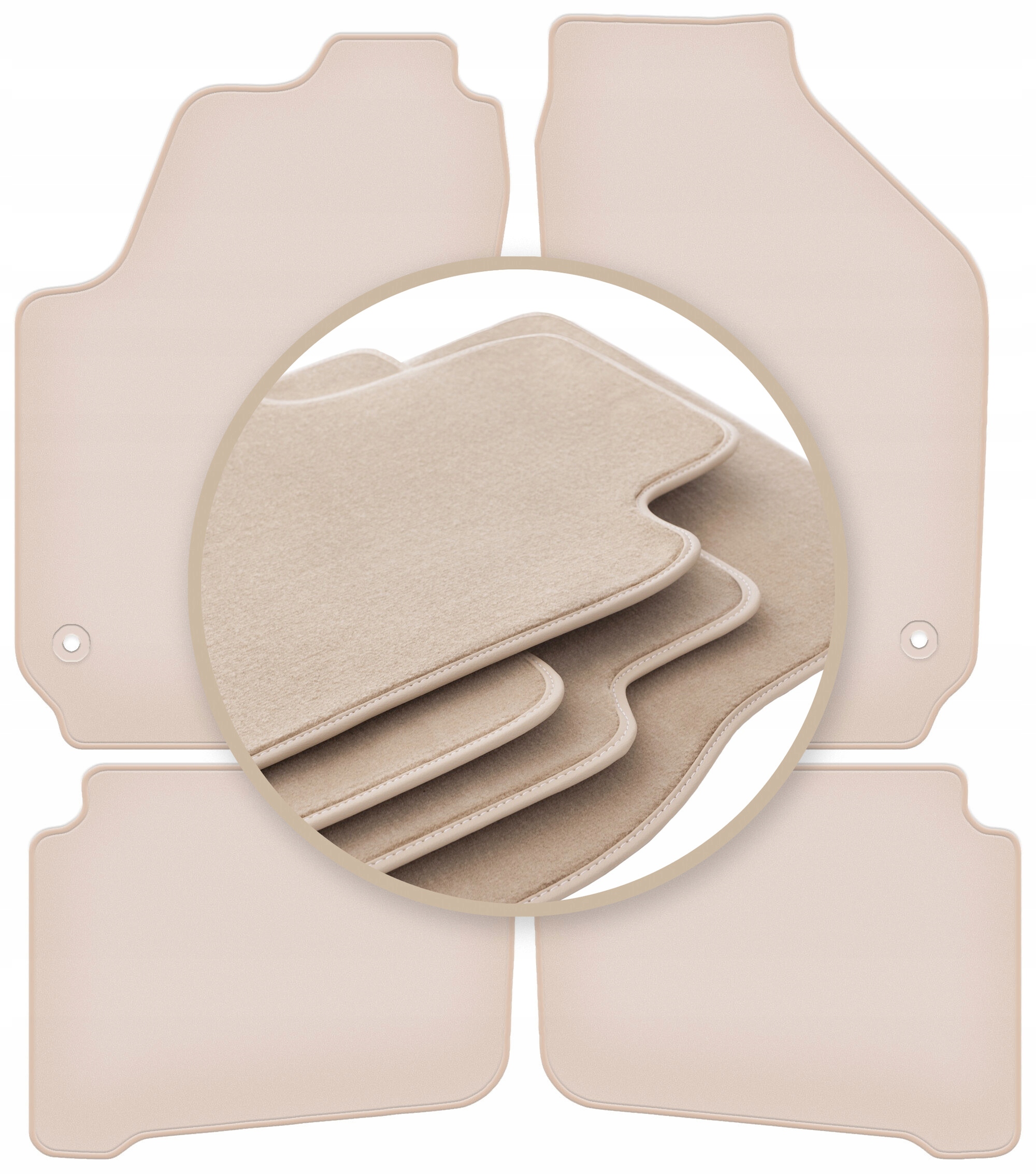 Velúrové koberčeky 10 mm Premium pre: Volkswagen Fox hatchback 2005-2011