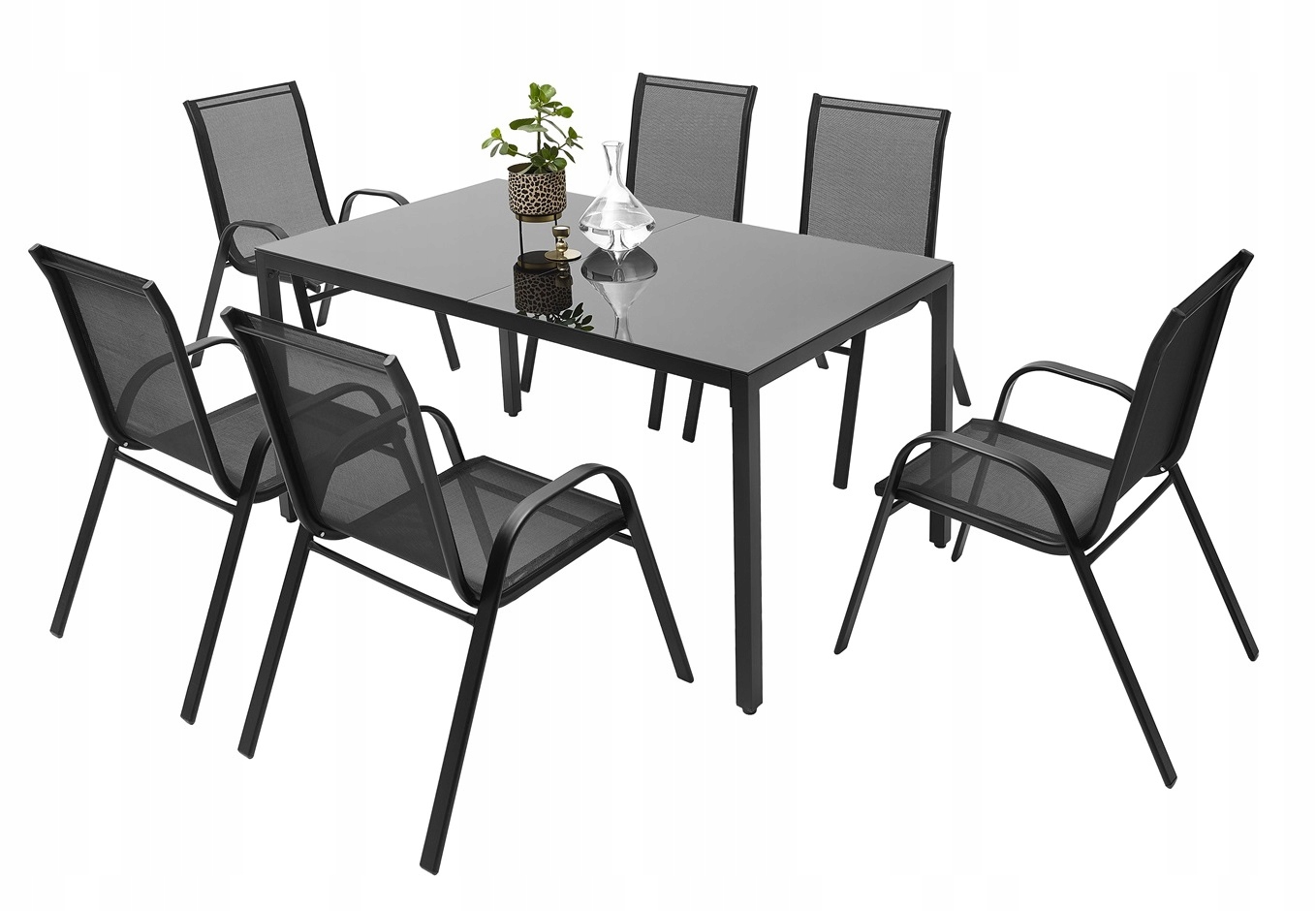 MEBLE OGRODOWE ZESTAW STÓŁ 6+1 NA TARAS BALKON