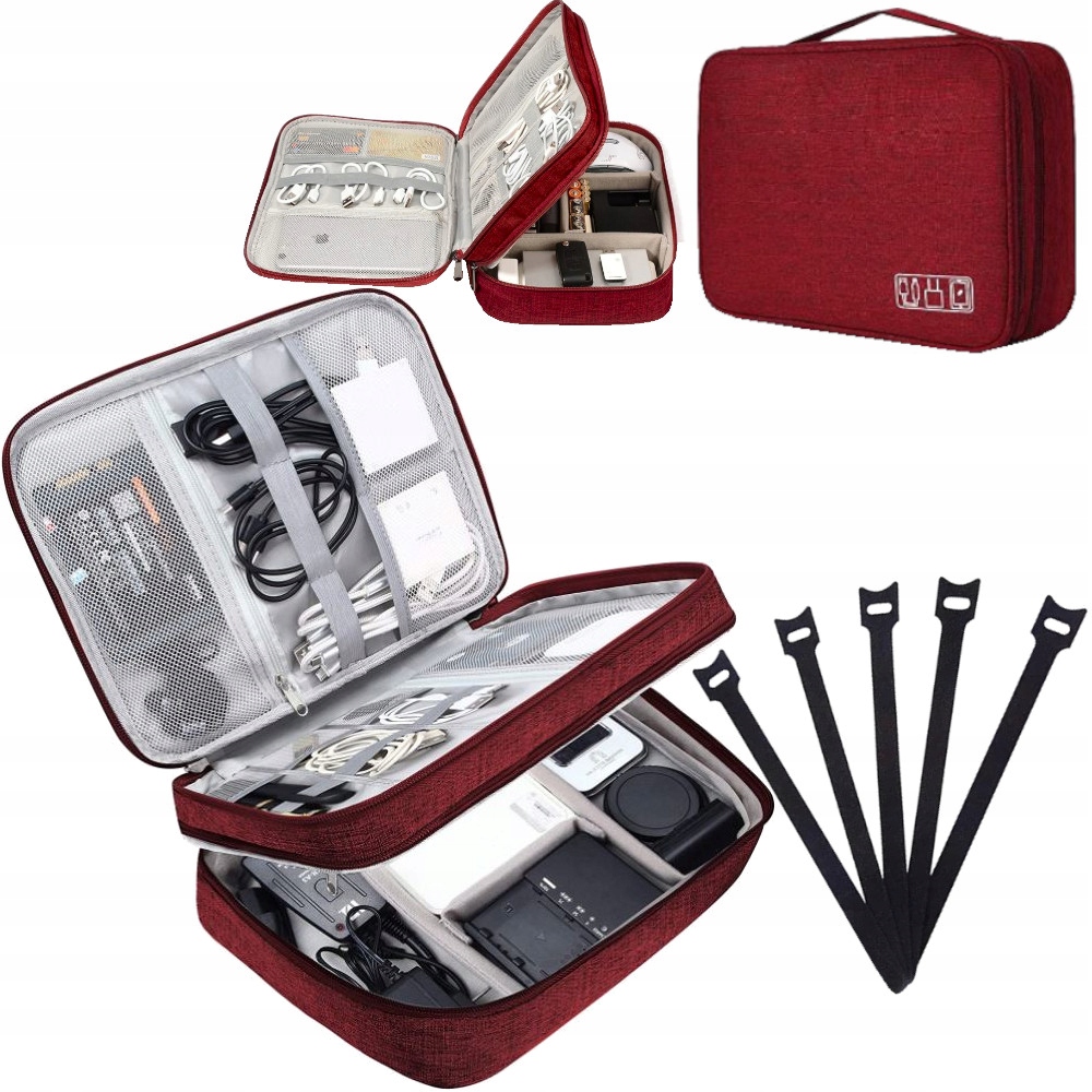 

Torba Organizer etui na kable ładowarki karty