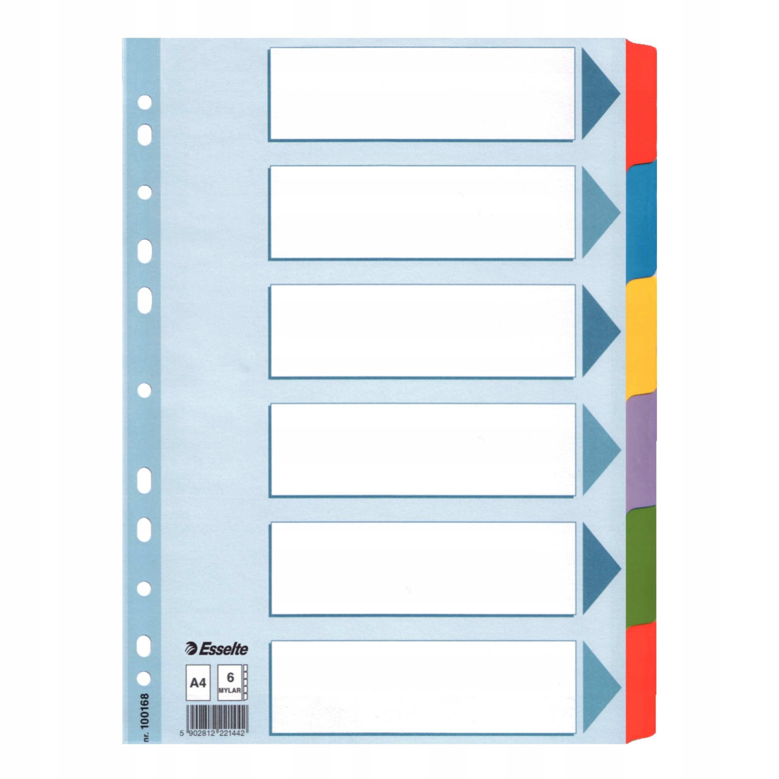 PRZEKŁADKI DO SEGREGATORÓW KOLOROWE PRZEKŁADKI A4 Rodzaj przekładki