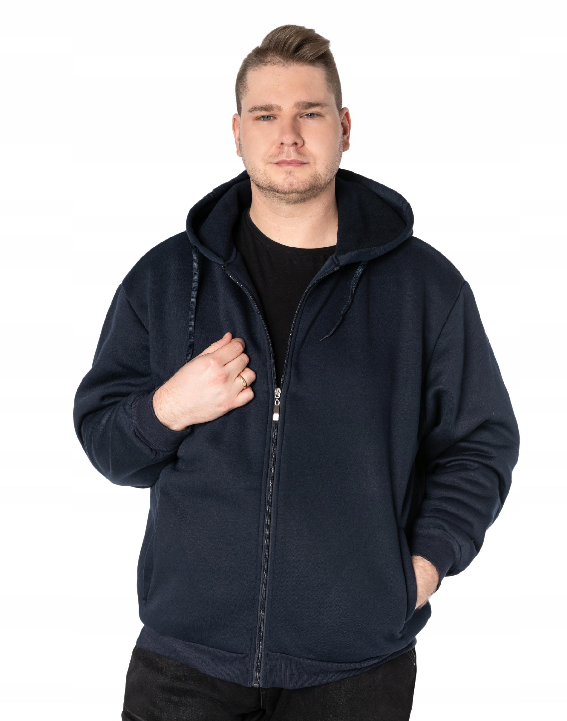 

Ciepła Bluza Męska Rozsuwana z Kapturem R29-04 7XL
