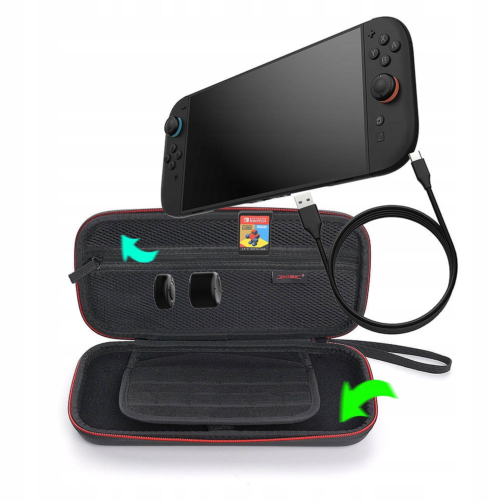 Etui Futerał Pokrowiec do Nintendo Switch 2 Kieszeń akcesoria i gry Walizka