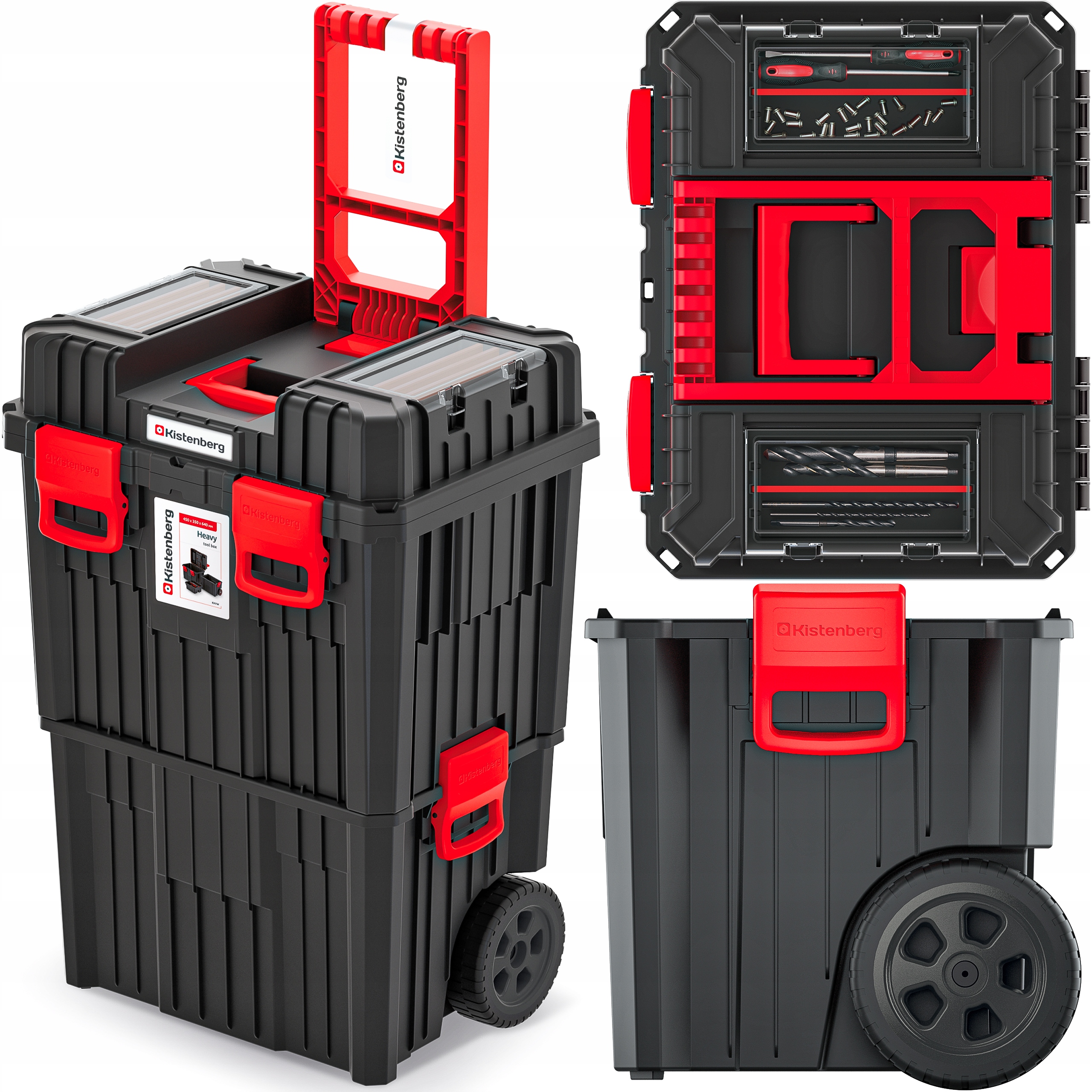 Skrzynka Narzędziowa kółka 3w1 modułowa 30kg Orgainzer Plastik