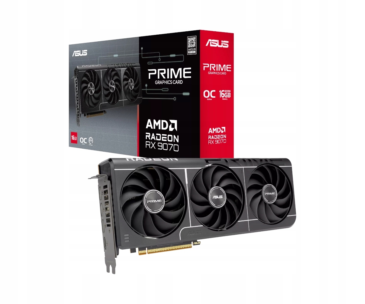Karta graficzna Asus Prime Radeon Rx 9070 Evo 16GB GDDR6 Hdmi DisplayPort