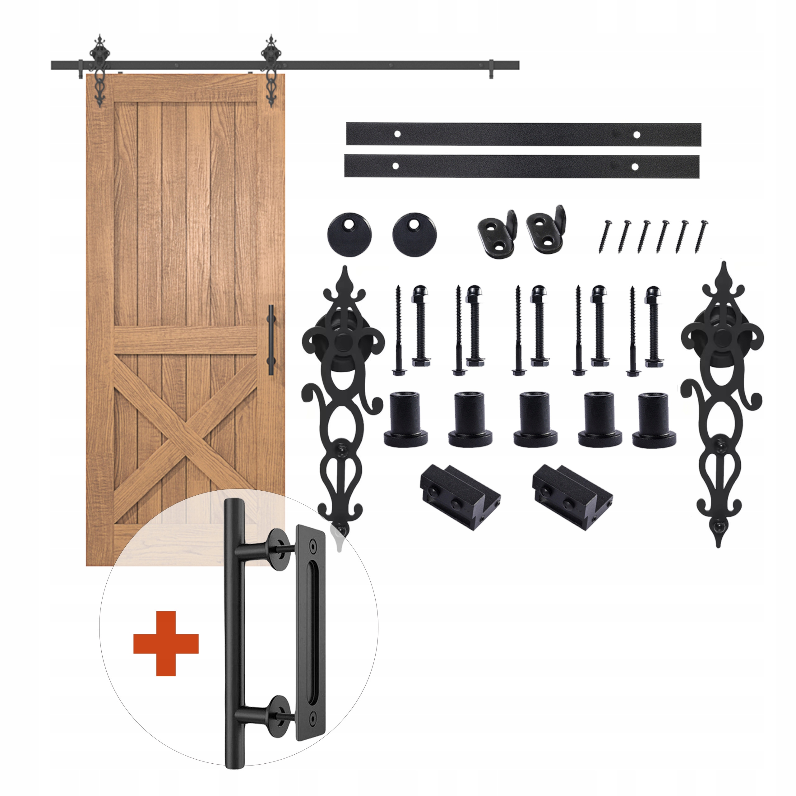 Sada pro posuvné dveře s úchytem Grip, 2 m, vzor „klasik“