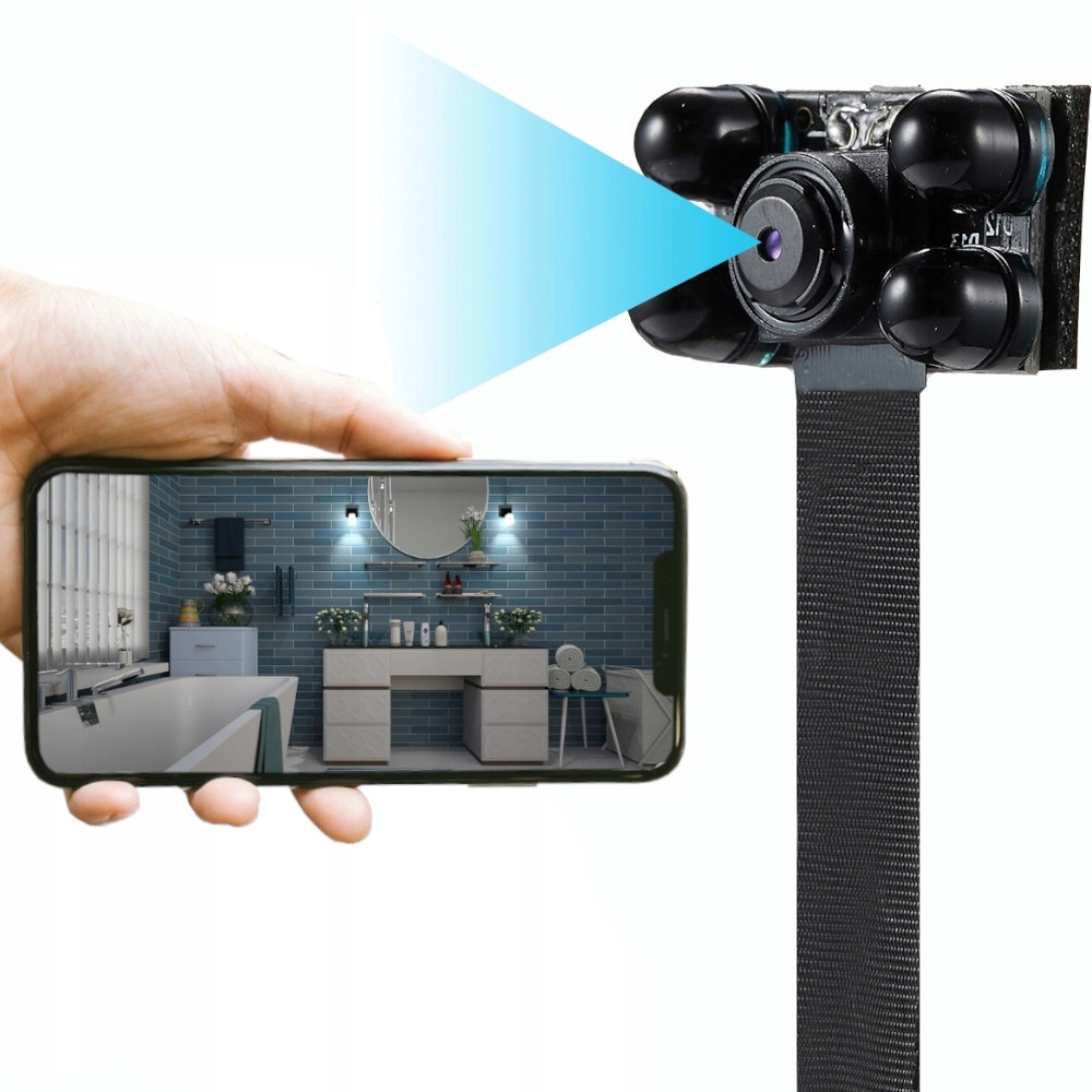 Špionážní skrytá Ip WiFi kamera 2MPX Noční upozornění Alarm Záznam Sd