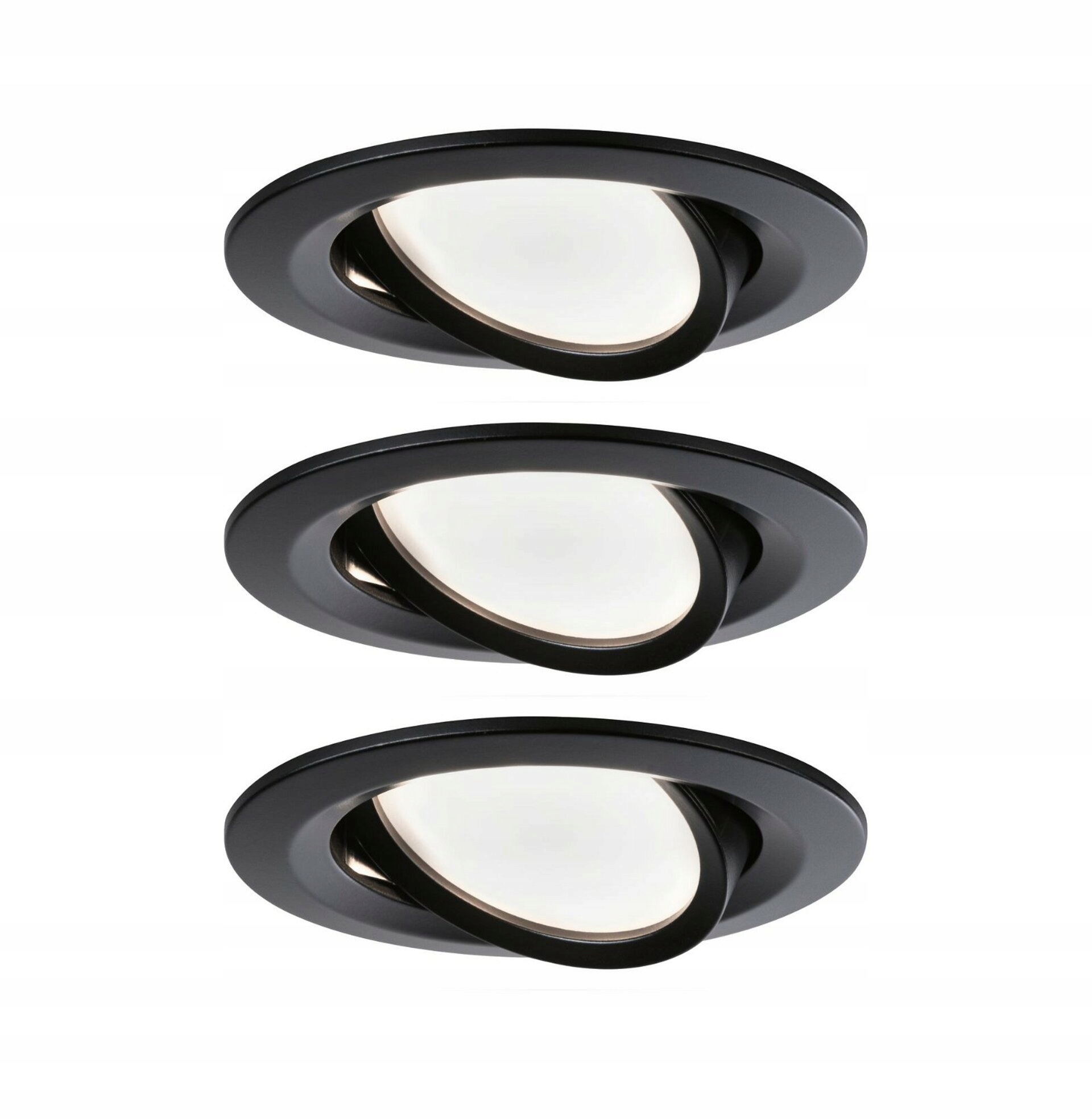 Paulmann Led vstavané svietidlo Nova 3x6,5W čierna/mat výklopné stmievateľné