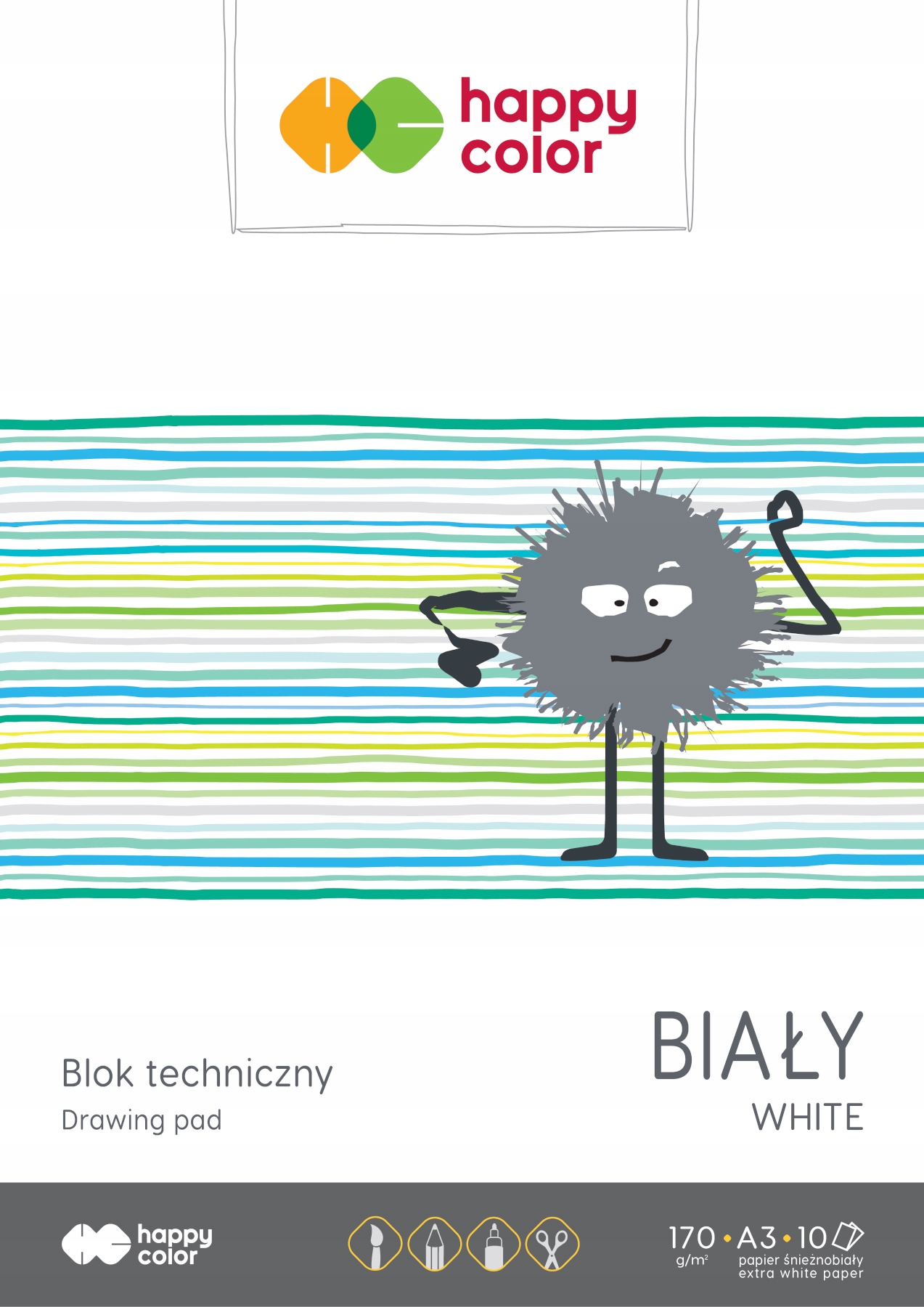 

Blok techniczny biały Happy Color A3 10 kartek