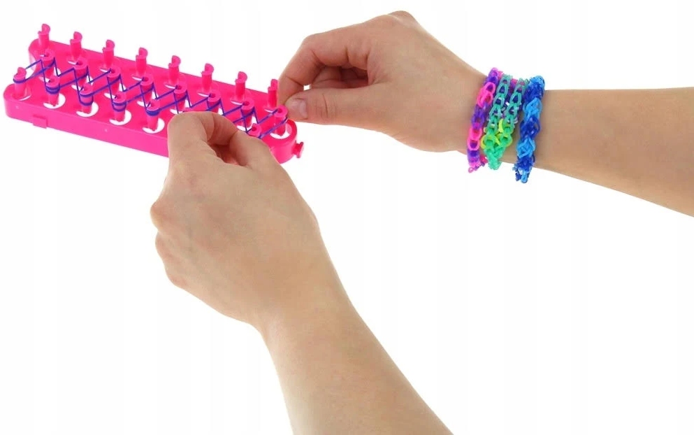 GUMKI DO ROBIENIA BRANSOLETEK LOOM BANDS KROSNO Materiał guma karton plastik