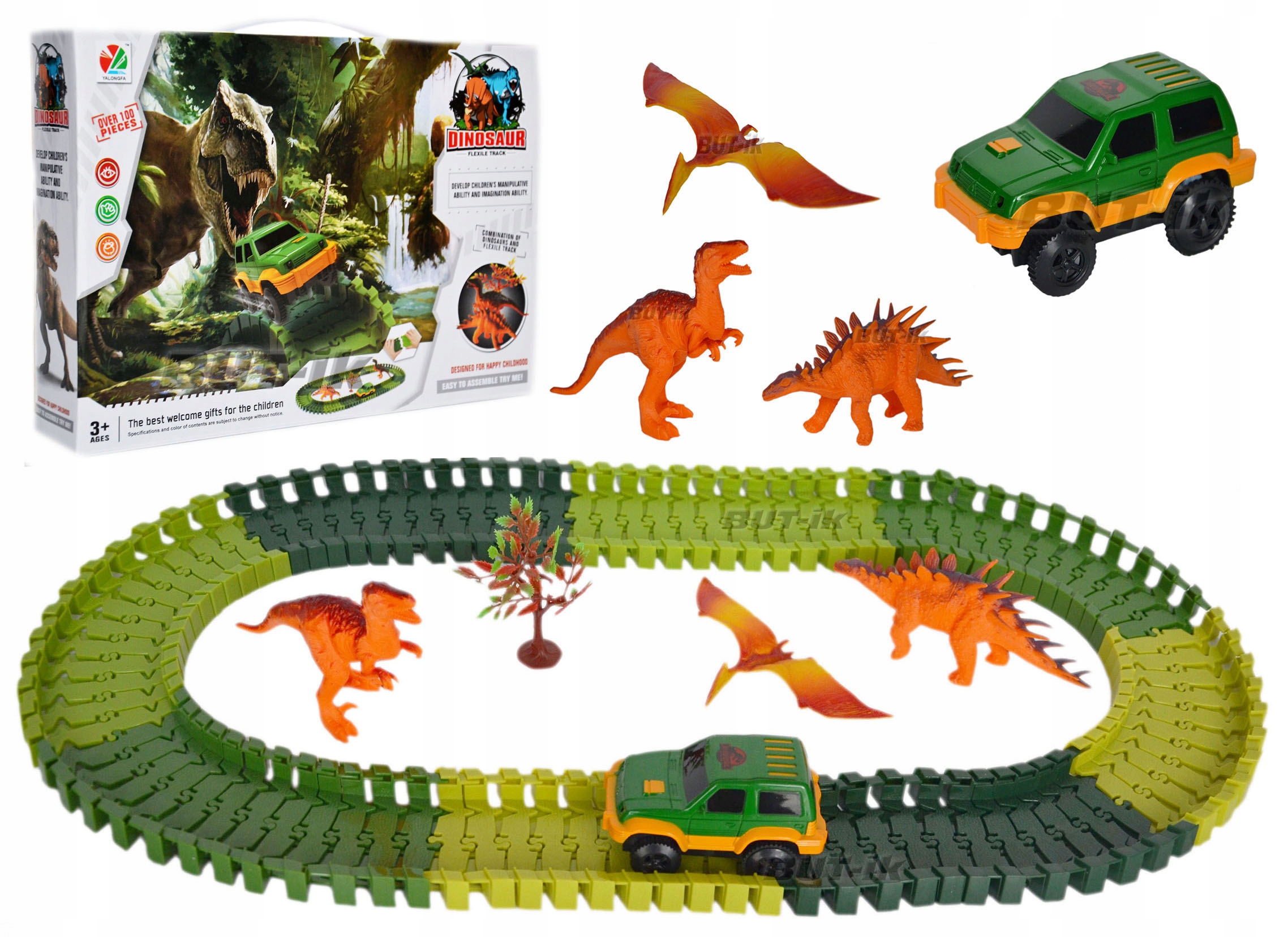 

Tor Samochodowy Autko 3 Dinozaury Track Dinosaur