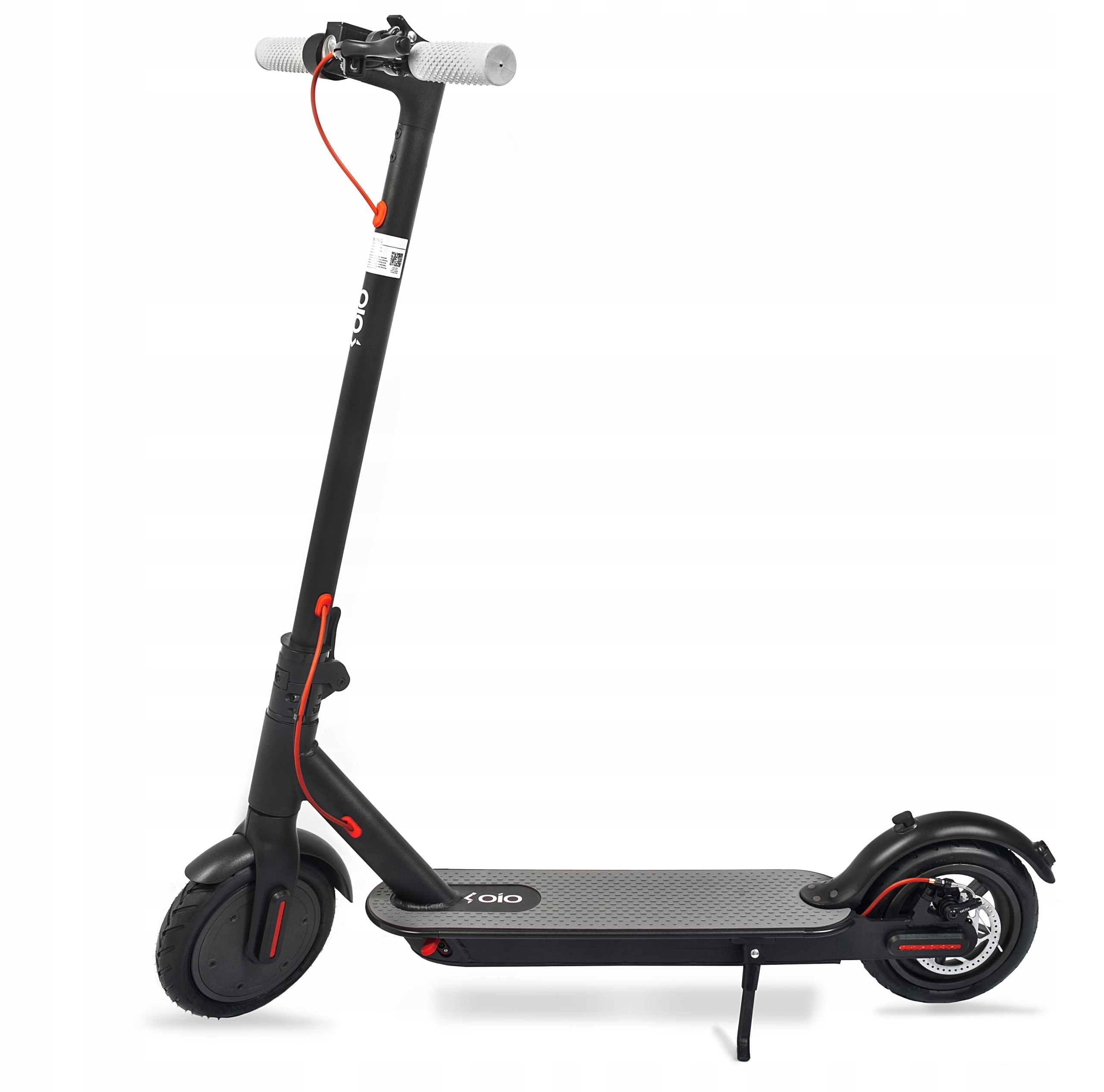 Hulajnoga elektryczna czarna miejska Lekka Składana pompowane koła 350W