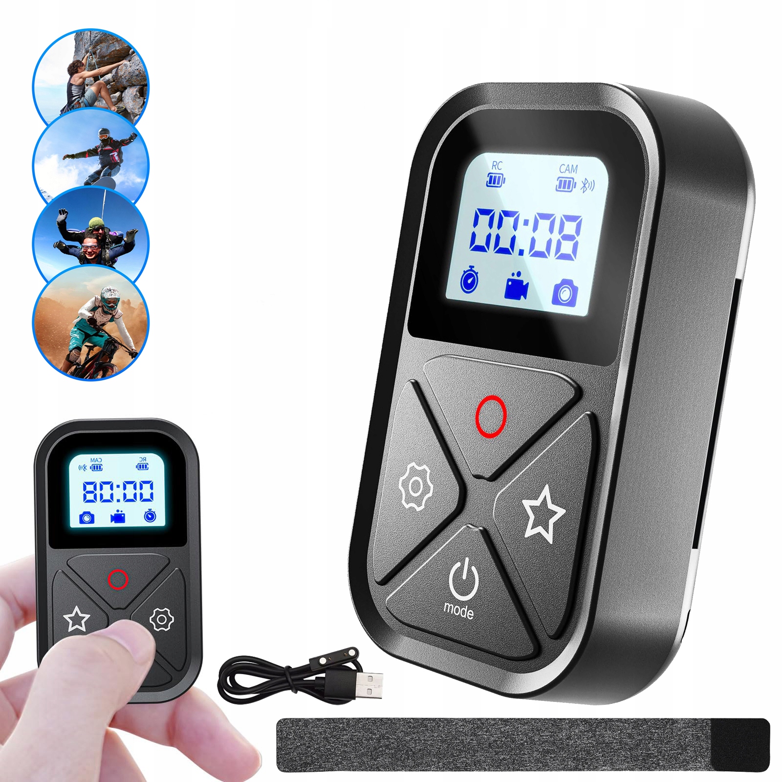 Bezdrátové dálkové ovládání pro GoPro Hero 12 11 10 9 8 Black