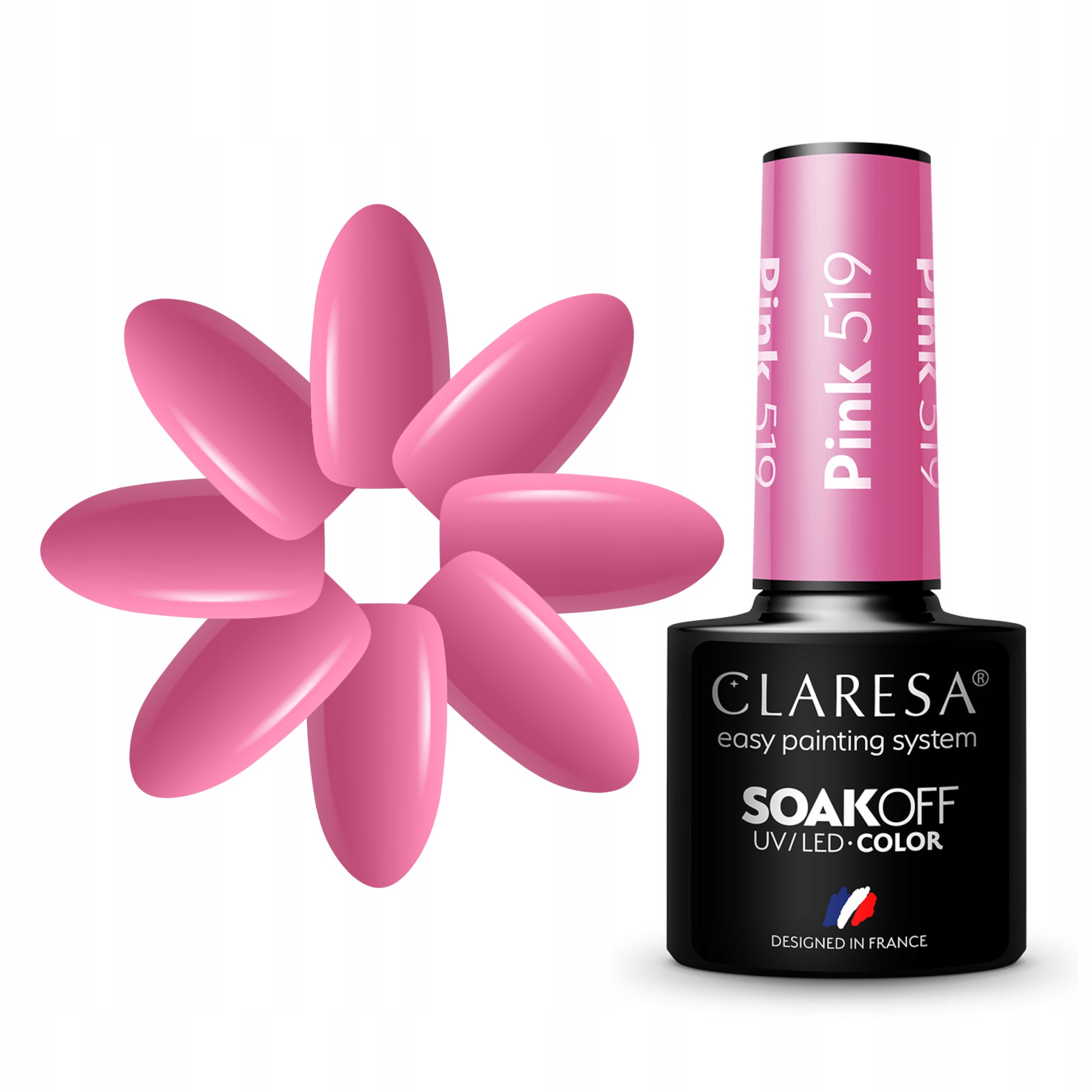 

Claresa Różowy Lakier Hybrydowy Pink 519 5ml