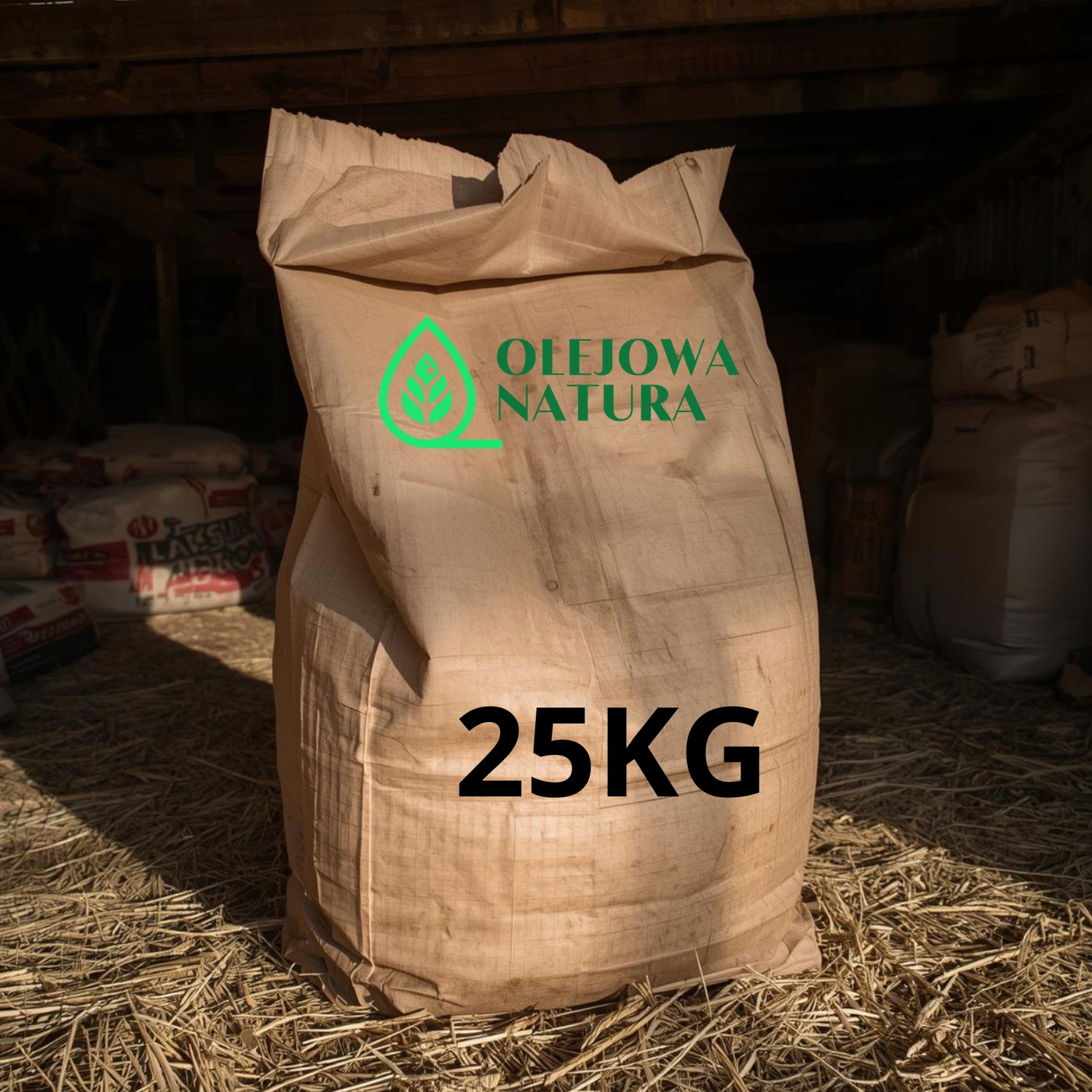 Makuch Lniany 25kg dla koni zwierząt klejący się Rewelacyjna Jakość