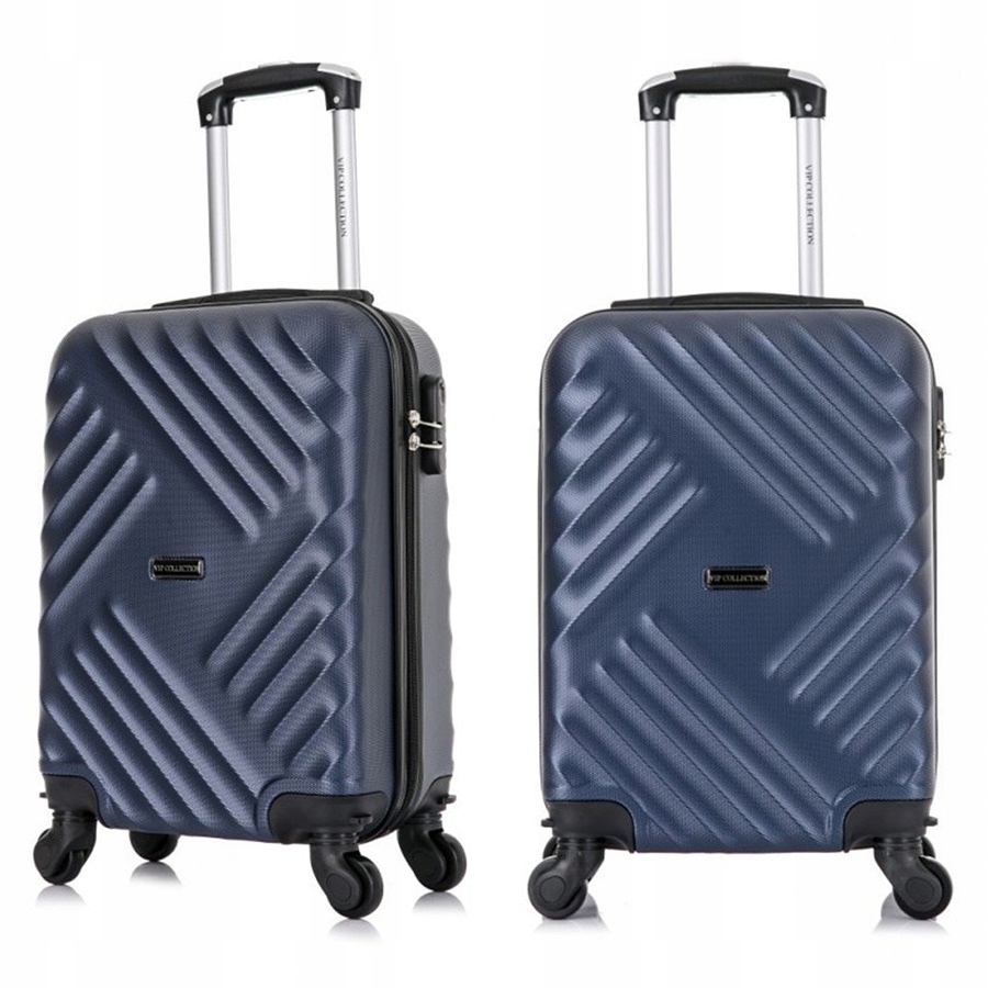Pevný kufr 18'' Vip Collection Chicago Modrý se 4 kolečky