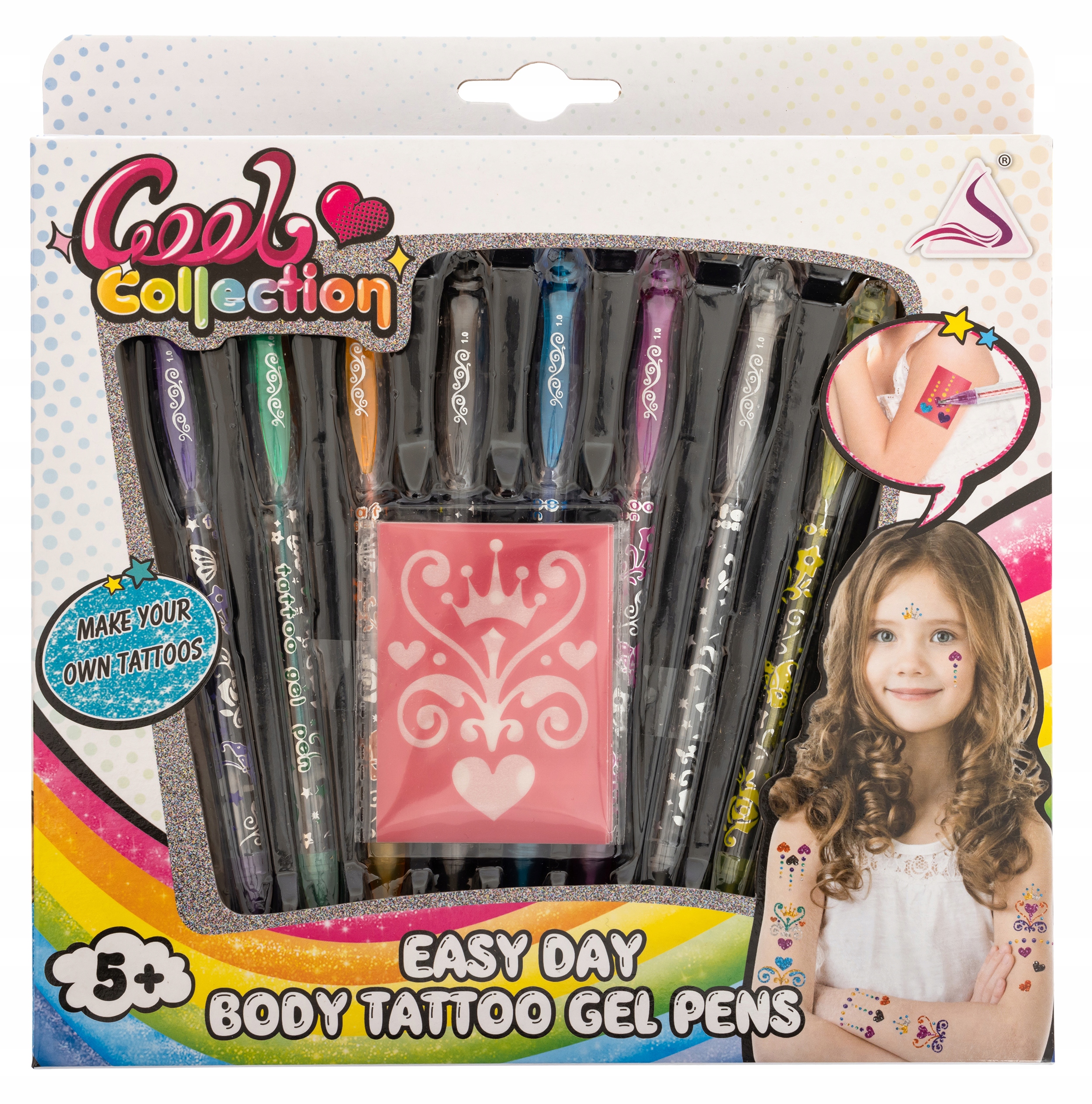 ZESTAW DO ROBIENIA TATUAŻU MASZYNKA PISAKI SZABLON EAN (GTIN) 5901801507611