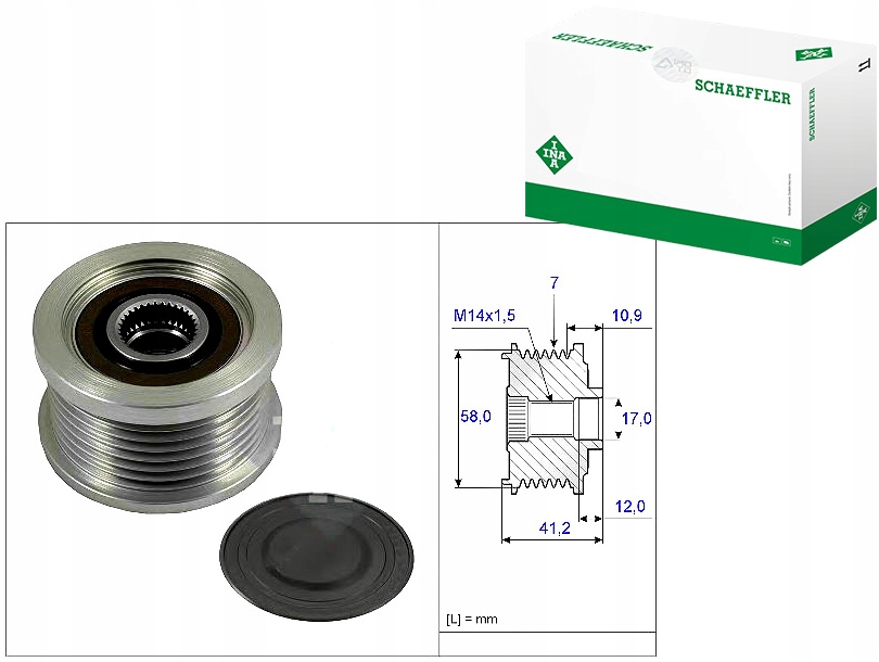 Řemenice Alternátoru Toyota 2,2D-D4 05- Avensis