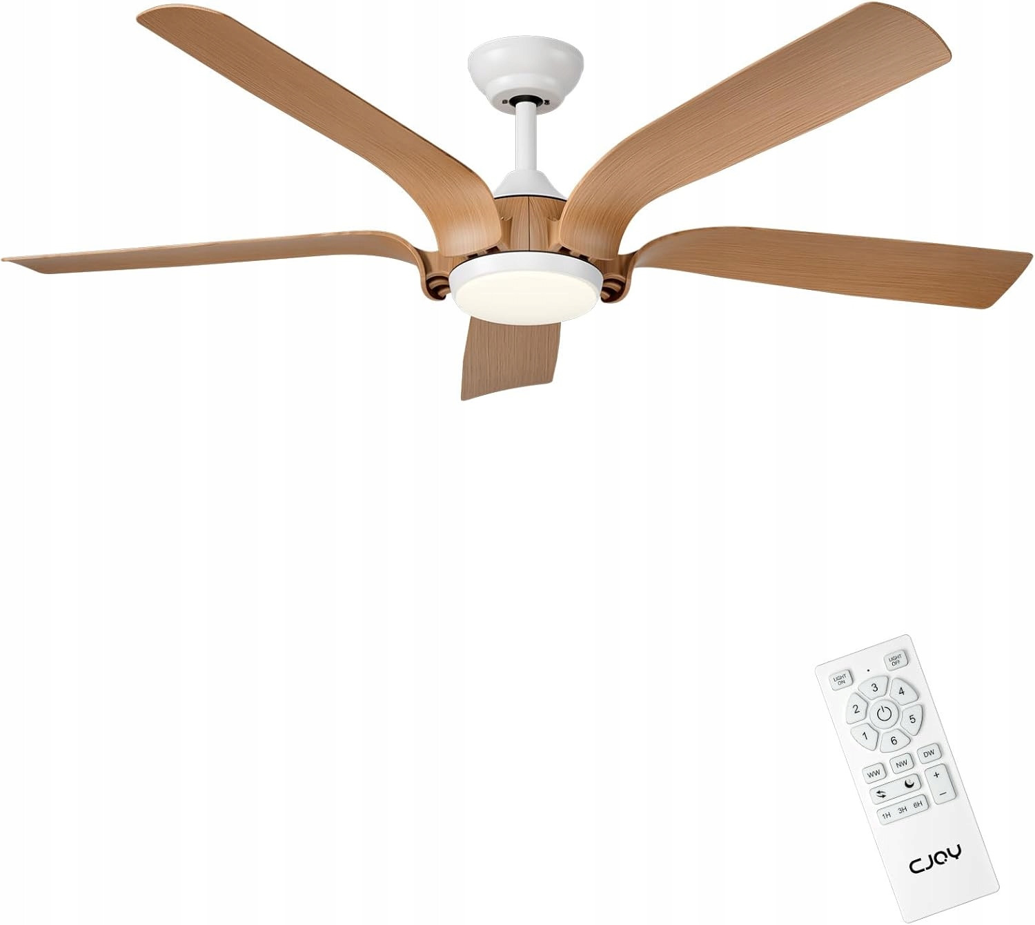 Stropný ventilátor Cjoy 142 cm, tichý diaľkový ovládač, reverzibilný, stmievateľný