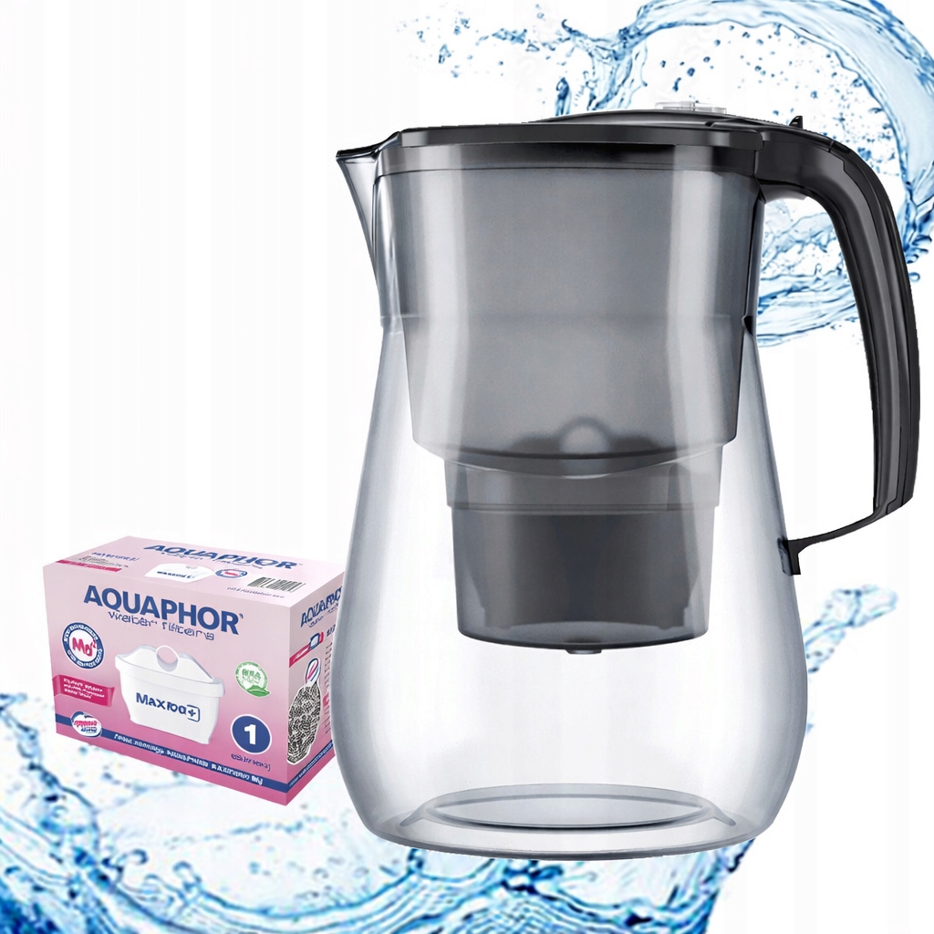 Dzbanek filtrujący do wody Aquaphor Onyx Czarny 4.2 l +1 Wkład Mg Maxfor