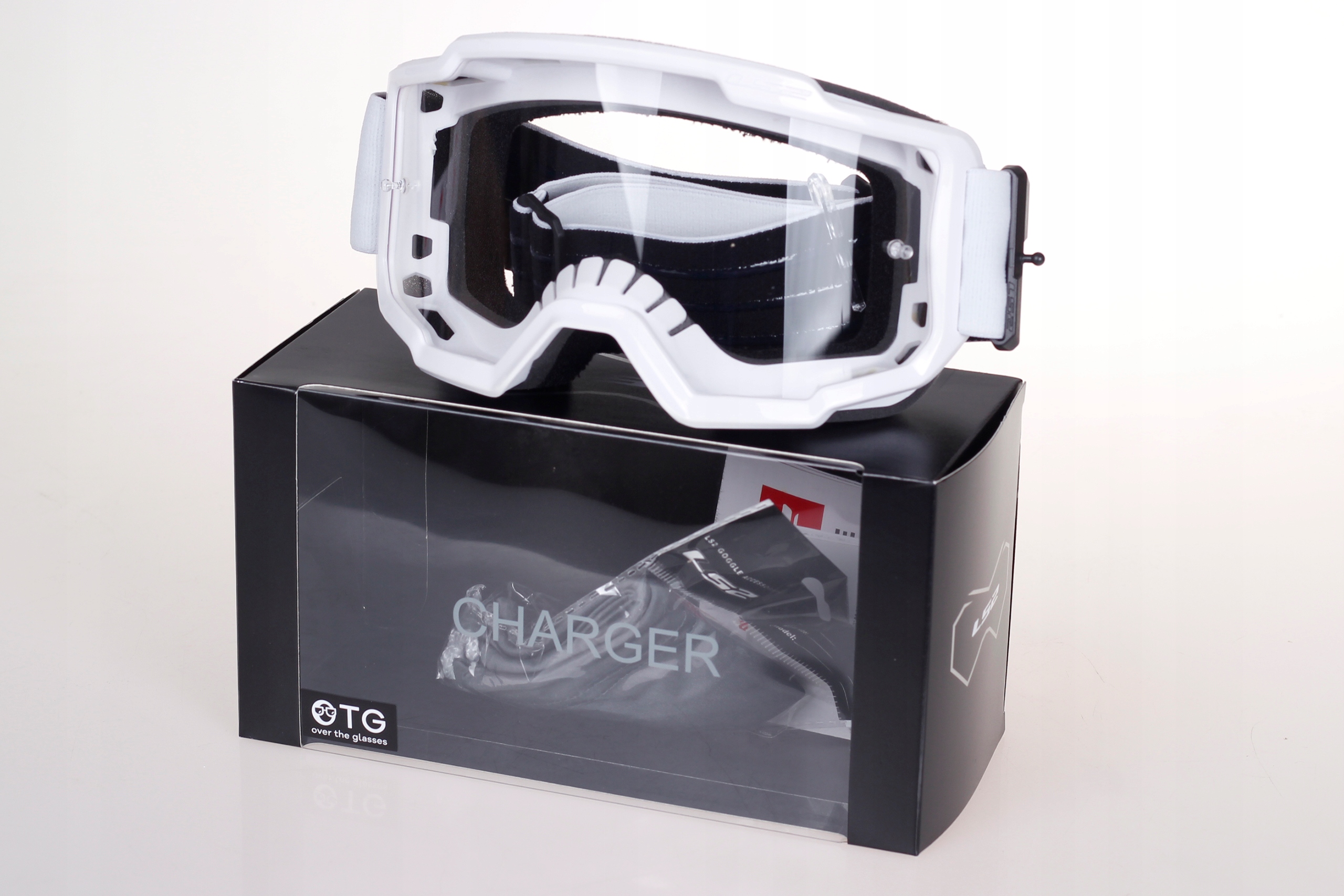 GOGLE CROSS ENDURO MOTOCROSS ATV LS2 CHARGER WHITE białe Producent LS2