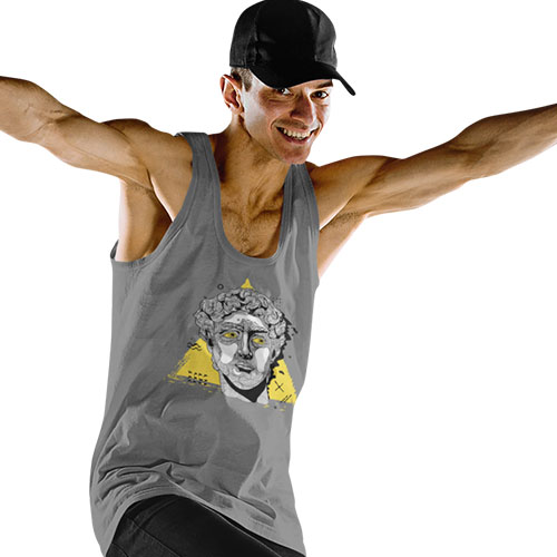 TANK TOP ŚMIESZNE CREATIVE SCULPTURE OF DAVID 2 Rozmiar L