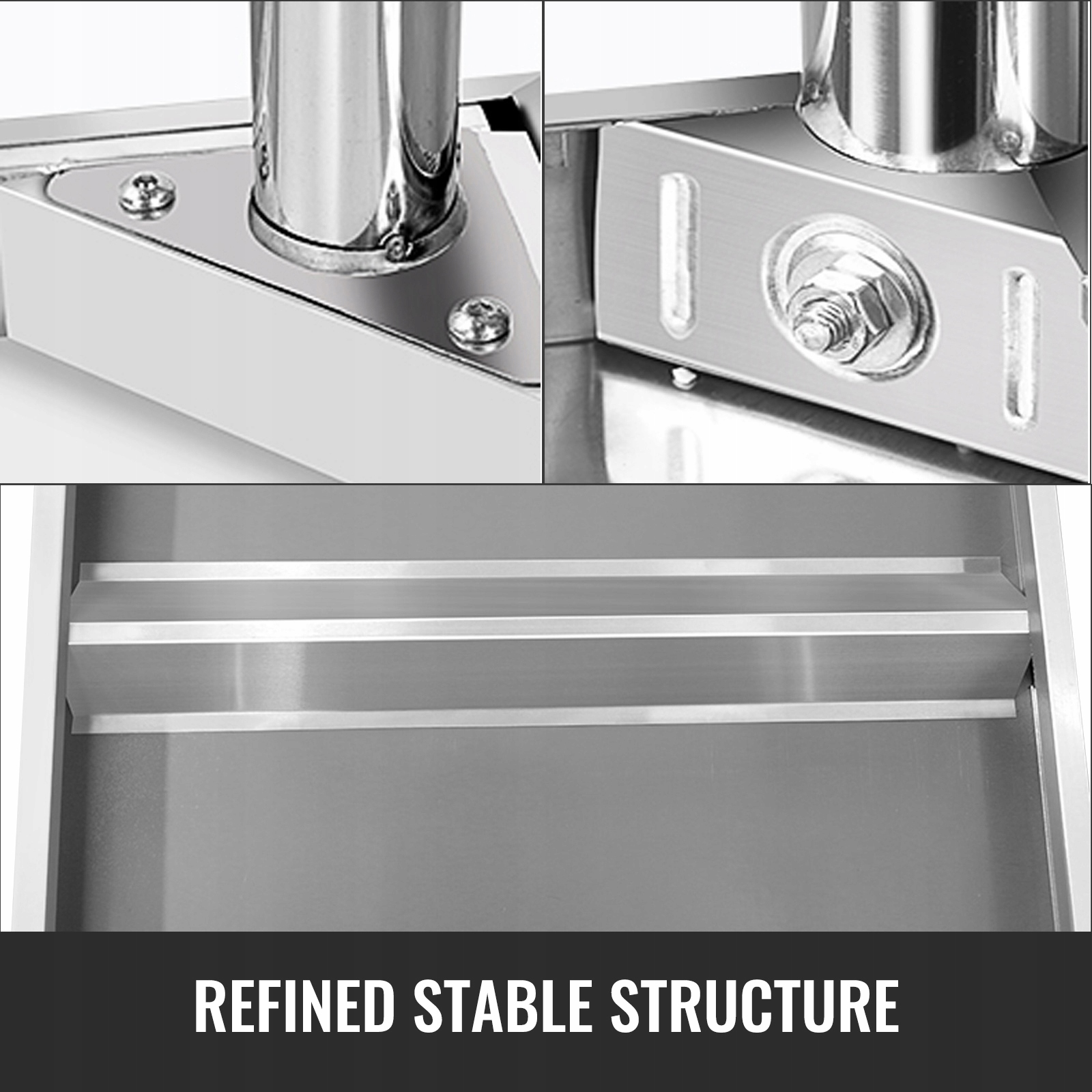 Stół gastronomiczny ze stali nierdzewnej 90x60cm Wysokość produktu 8 cm