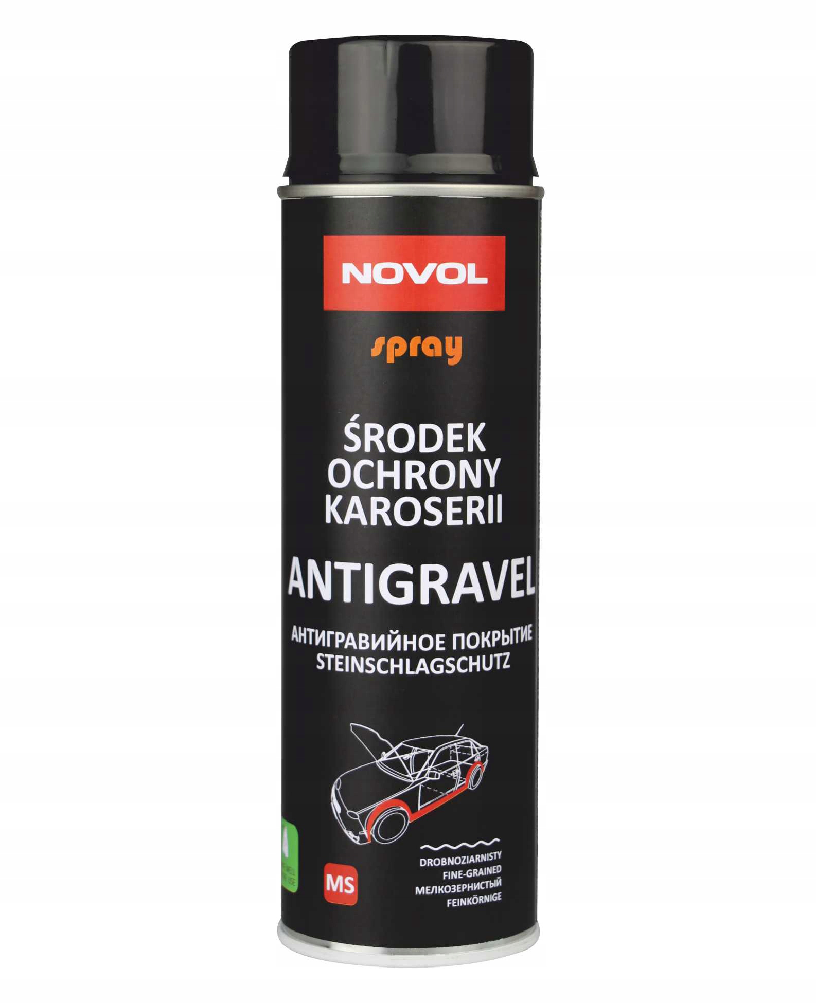 Środek do konserwacji baranek Antigravel Novol spray 500ml czarny