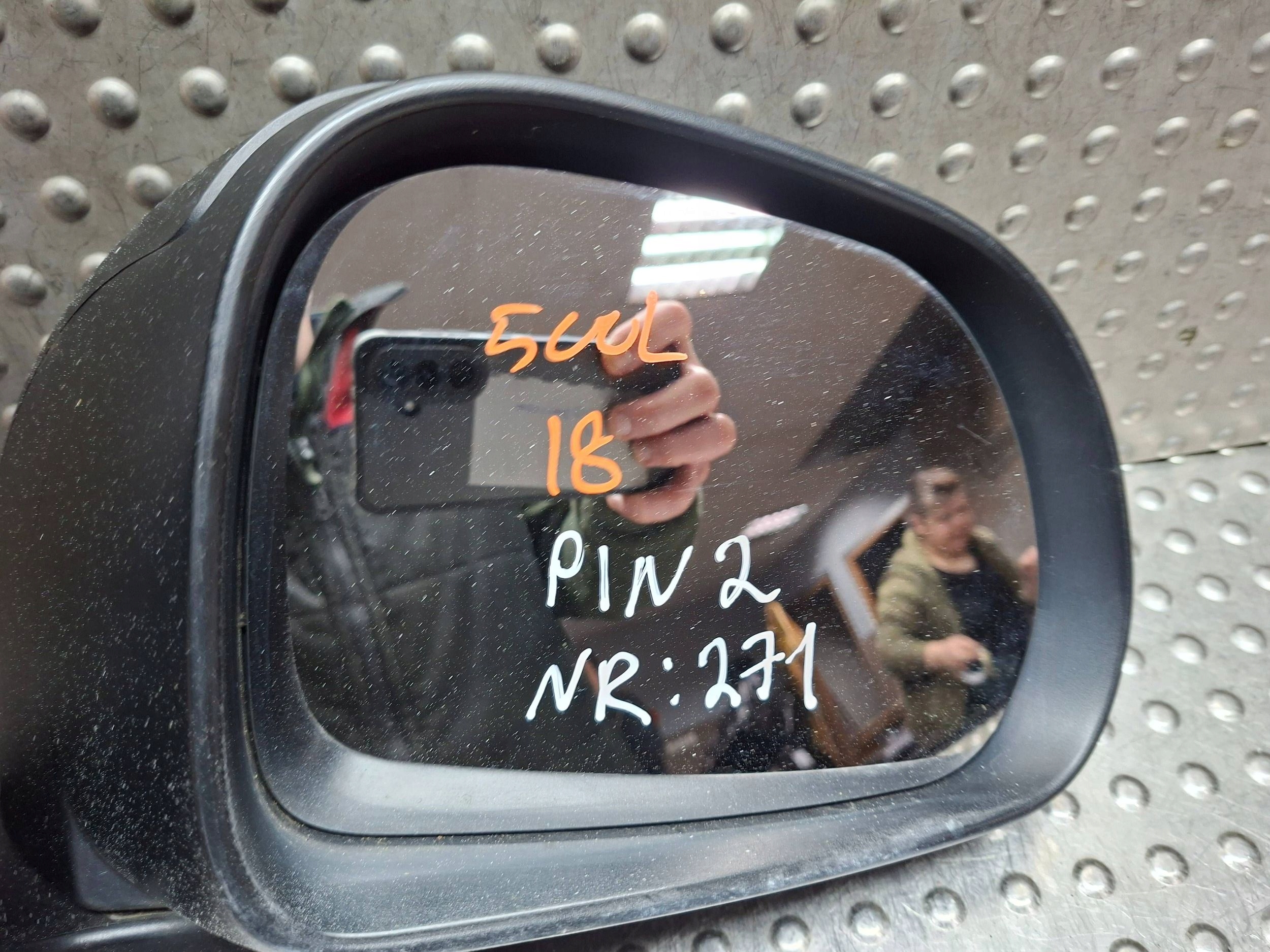 mirror exterior right 2 PIN FIAT 500L 2012