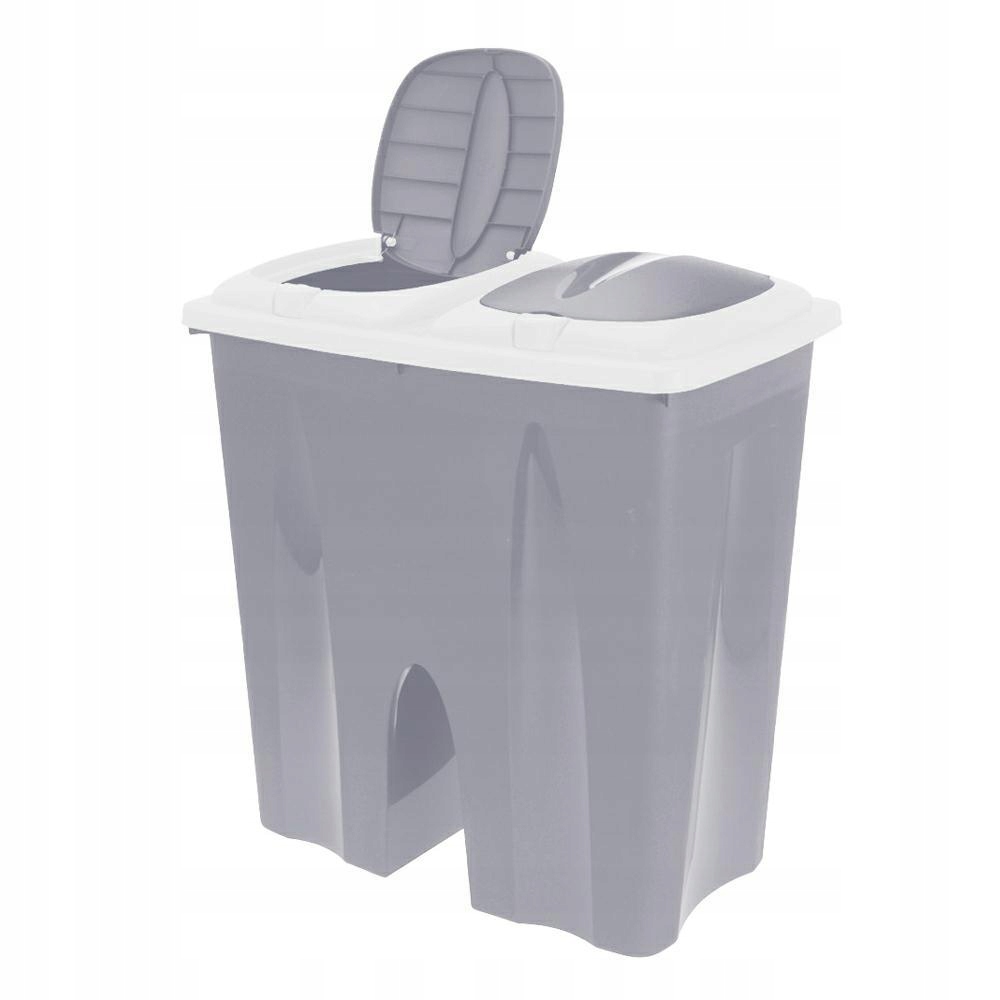 

Kosz na śmieci Dwukomorowy 2X25L do Segregacji