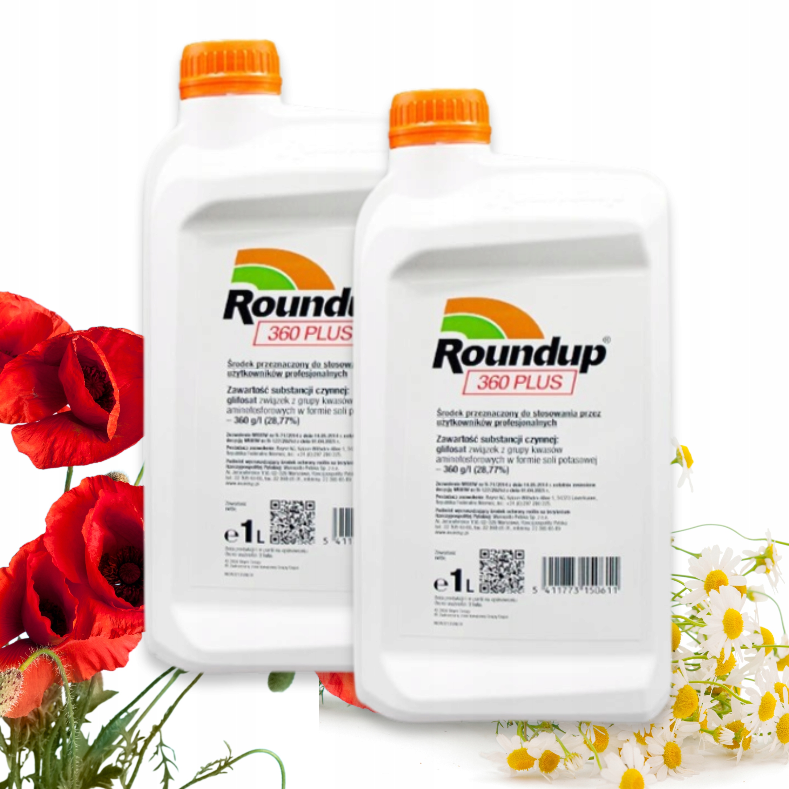 Roundup Plus 360 Zestaw 2x1L Randap Środek Na Chwasty Oprysk Koncentrat