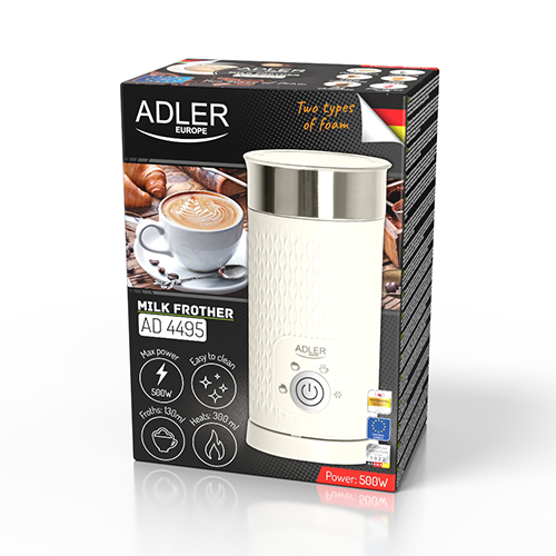 Spieniacz Mleka Elektryczny Do Kawy Latte Spieniacz 4 Funkcje Adler AD 4495